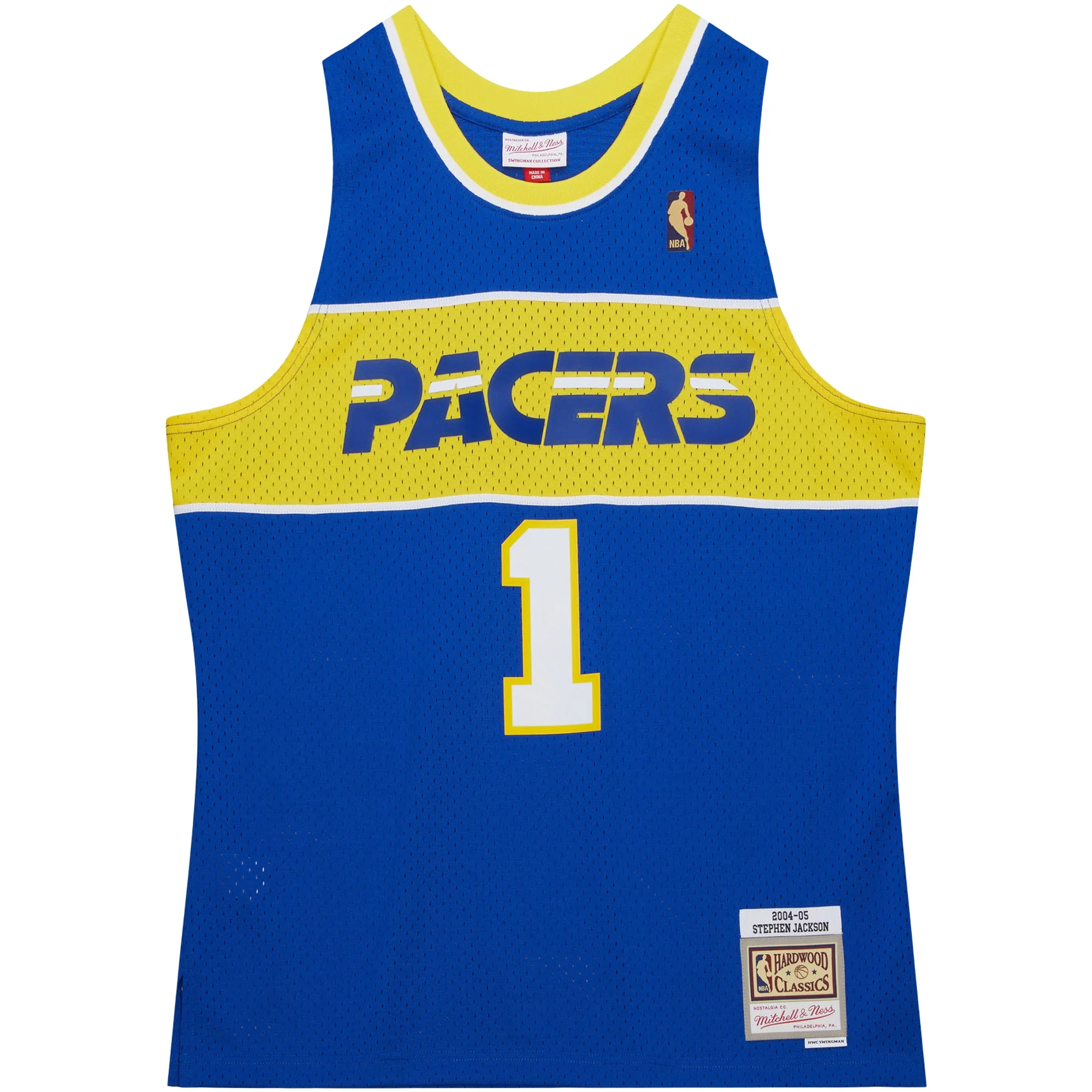 Men's Mitchell & Ness Stephen Jackson Royal Indiana Pacers Hardwood Classics Swingman Jersey