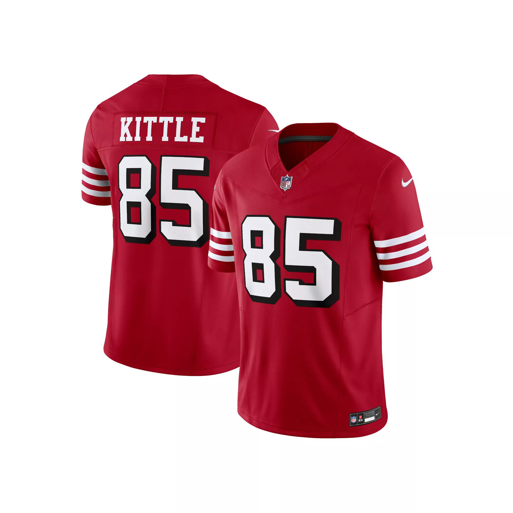 Men's Nike George Kittle Scarlet San Francisco 49ers Vapor F.U.S.E. Limited Alternate 1 Jersey