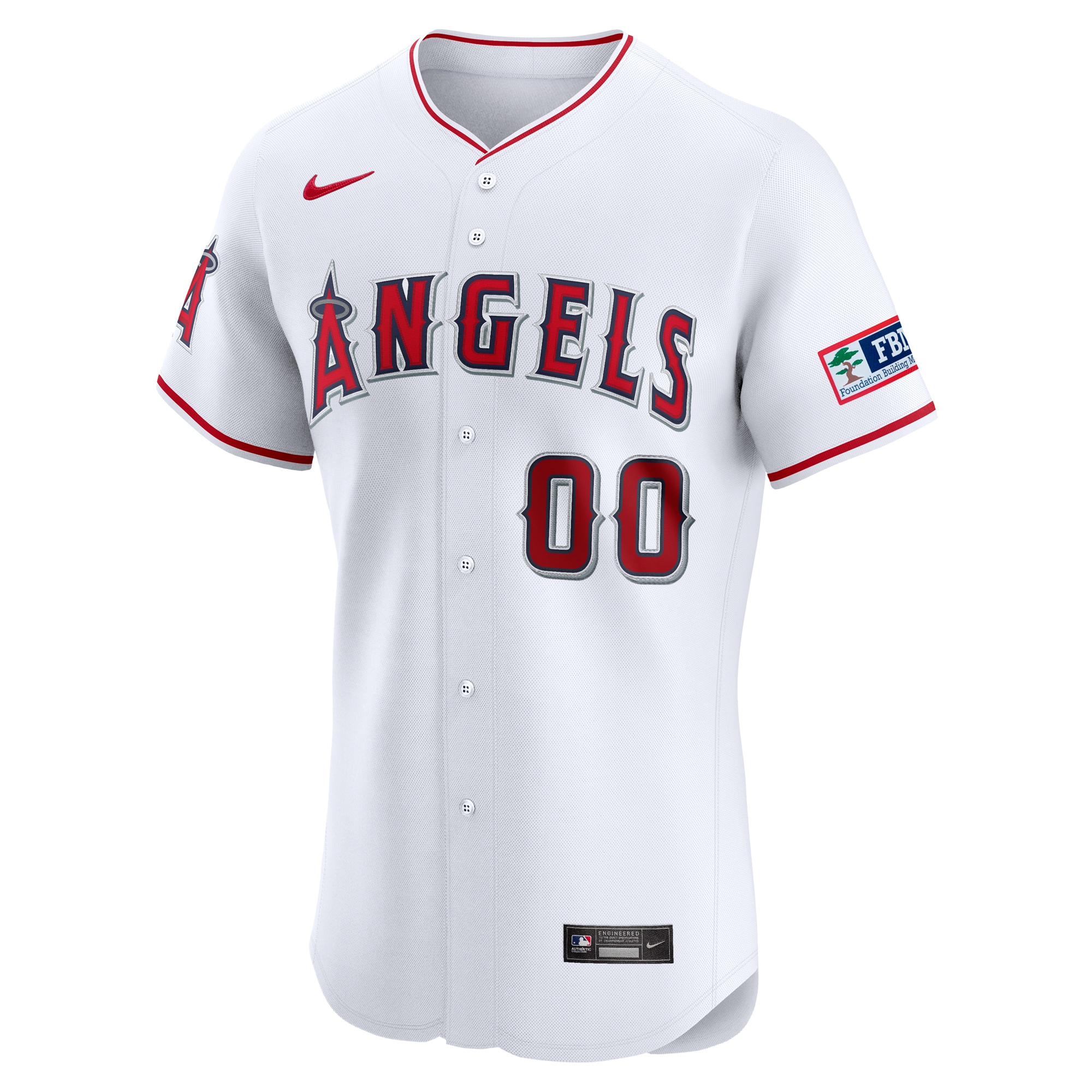 Los Angeles Angels Nike Home Elite Pick-A-Player Retired Roster Patch Jersey - White