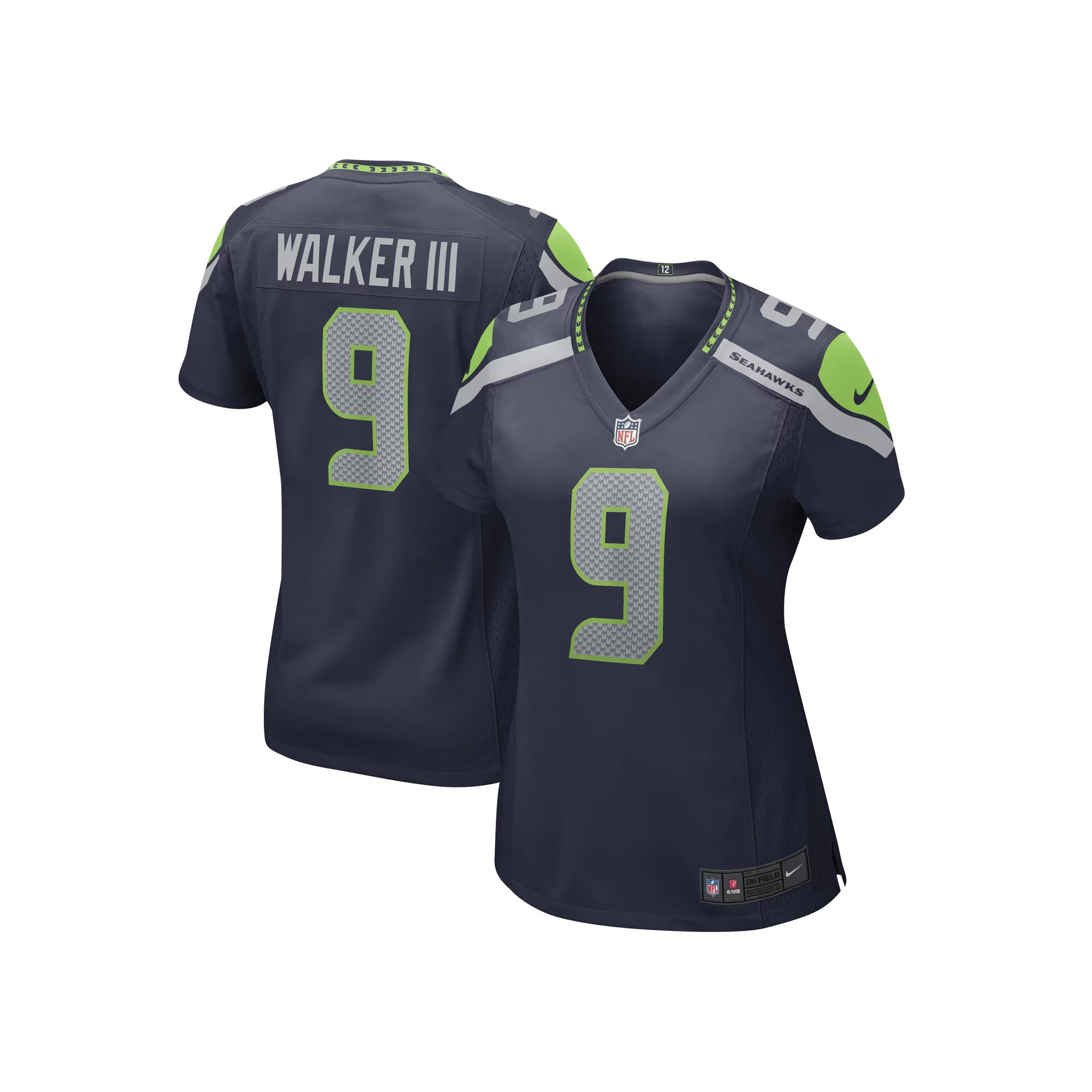 Women's Nike Kenneth Walker III College Navy Seattle Seahawks Game Player Jersey