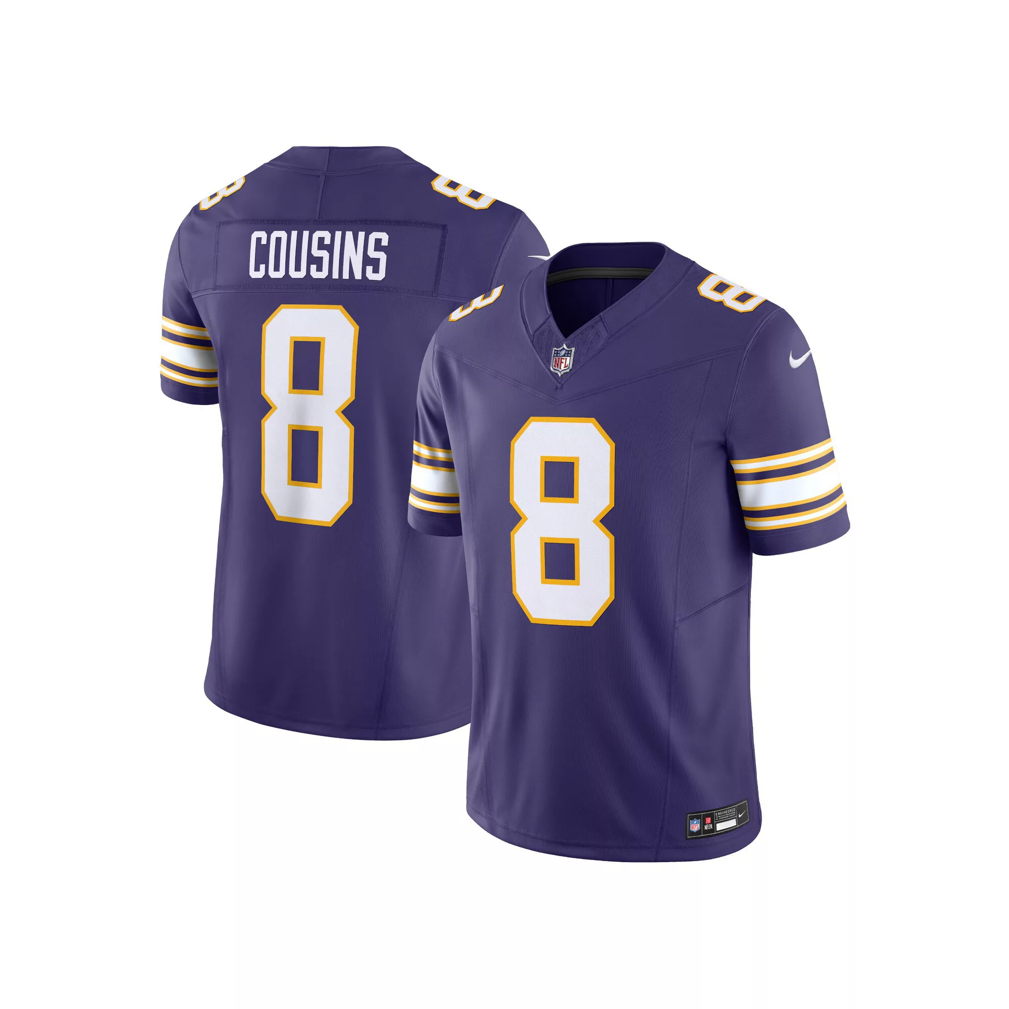 Men's Nike Kirk Cousins Purple Minnesota Vikings Classic Vapor F.U.S.E. Limited Jersey