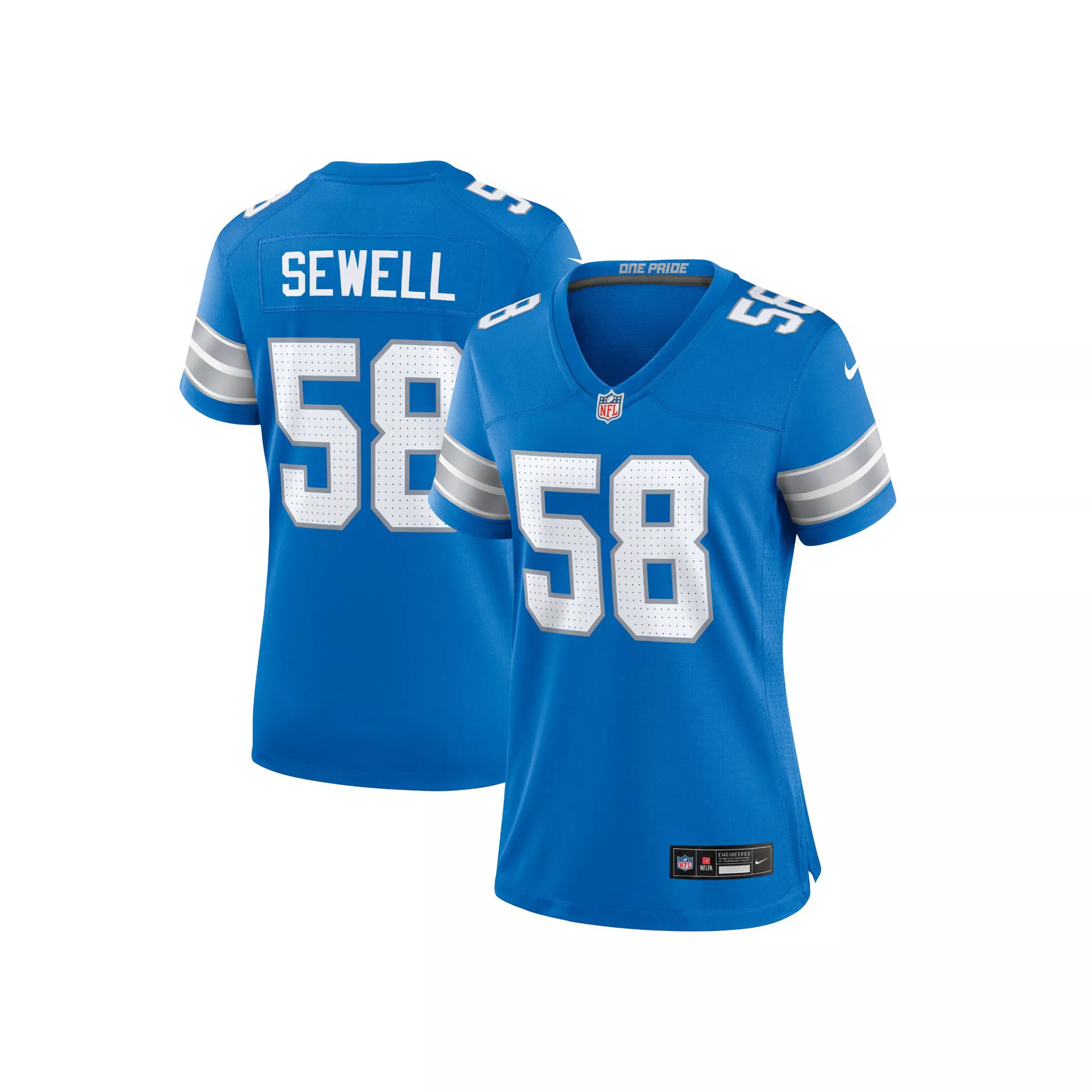 Women's Nike Penei Sewell Blue Detroit Lions Game Jersey