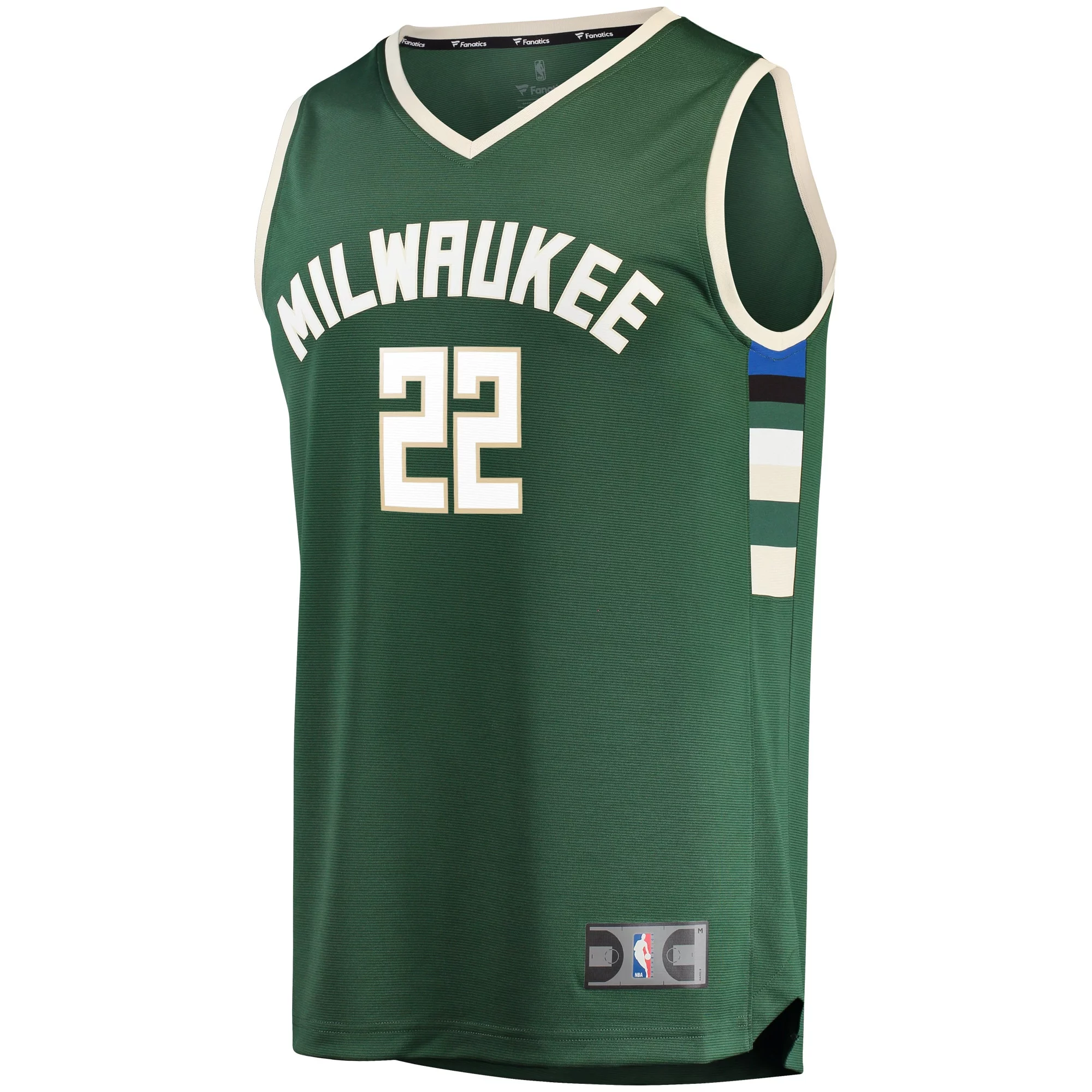Youth Fanatics Khris Middleton Hunter Green Milwaukee Bucks Fast Break Player Jersey - Icon Edition