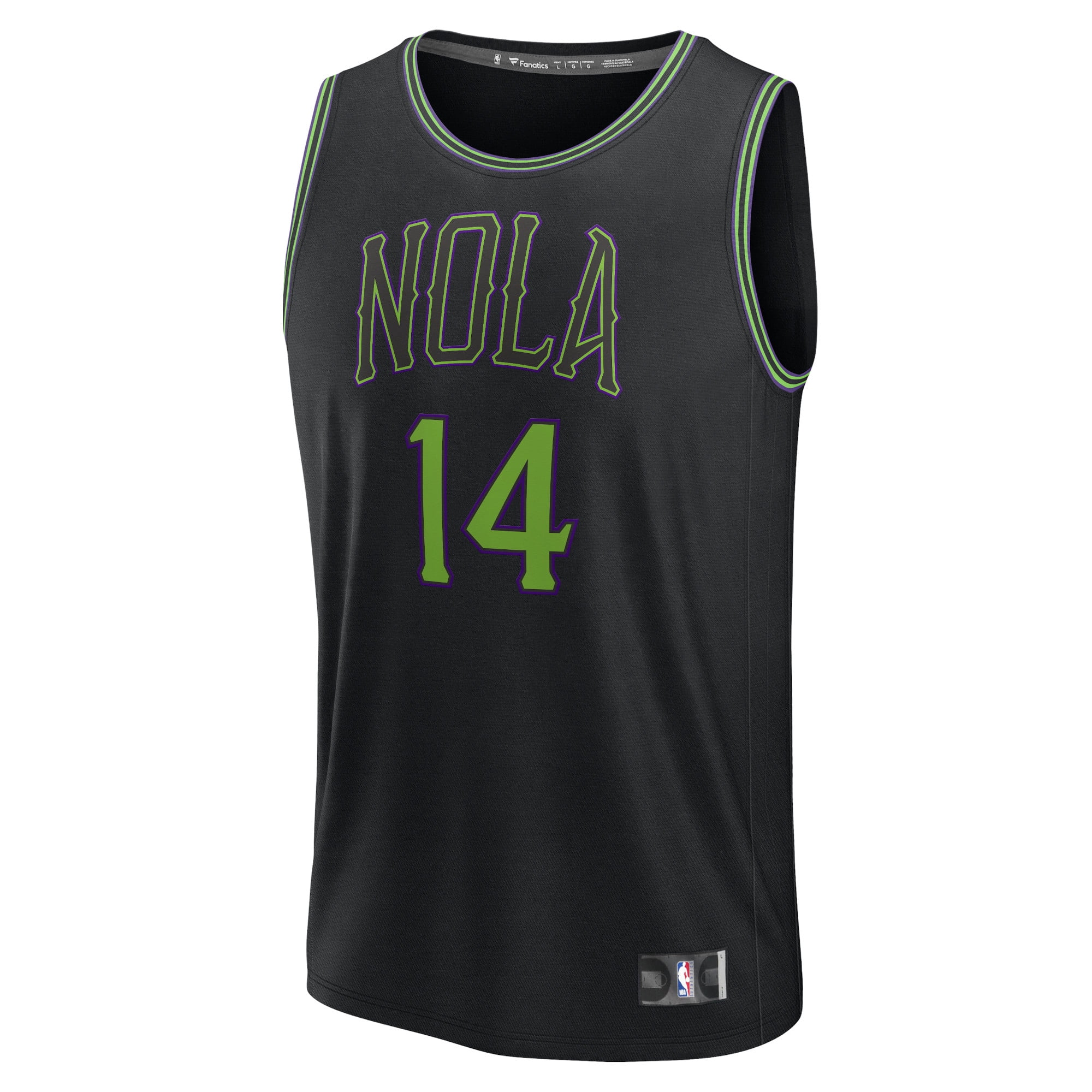Men's Fanatics Brandon Ingram Black New Orleans Pelicans Fast Break Jersey - City Edition
