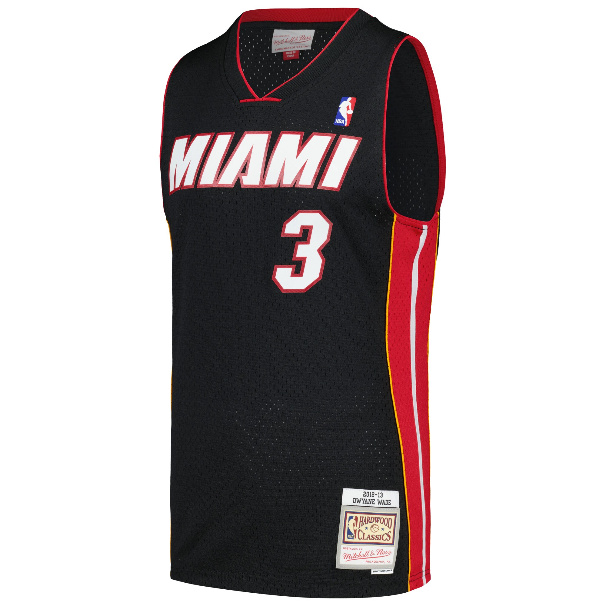 Dwyane Wade Miami Heat Mitchell & Ness  2012/13 Hardwood Classics Swingman Jersey - Black