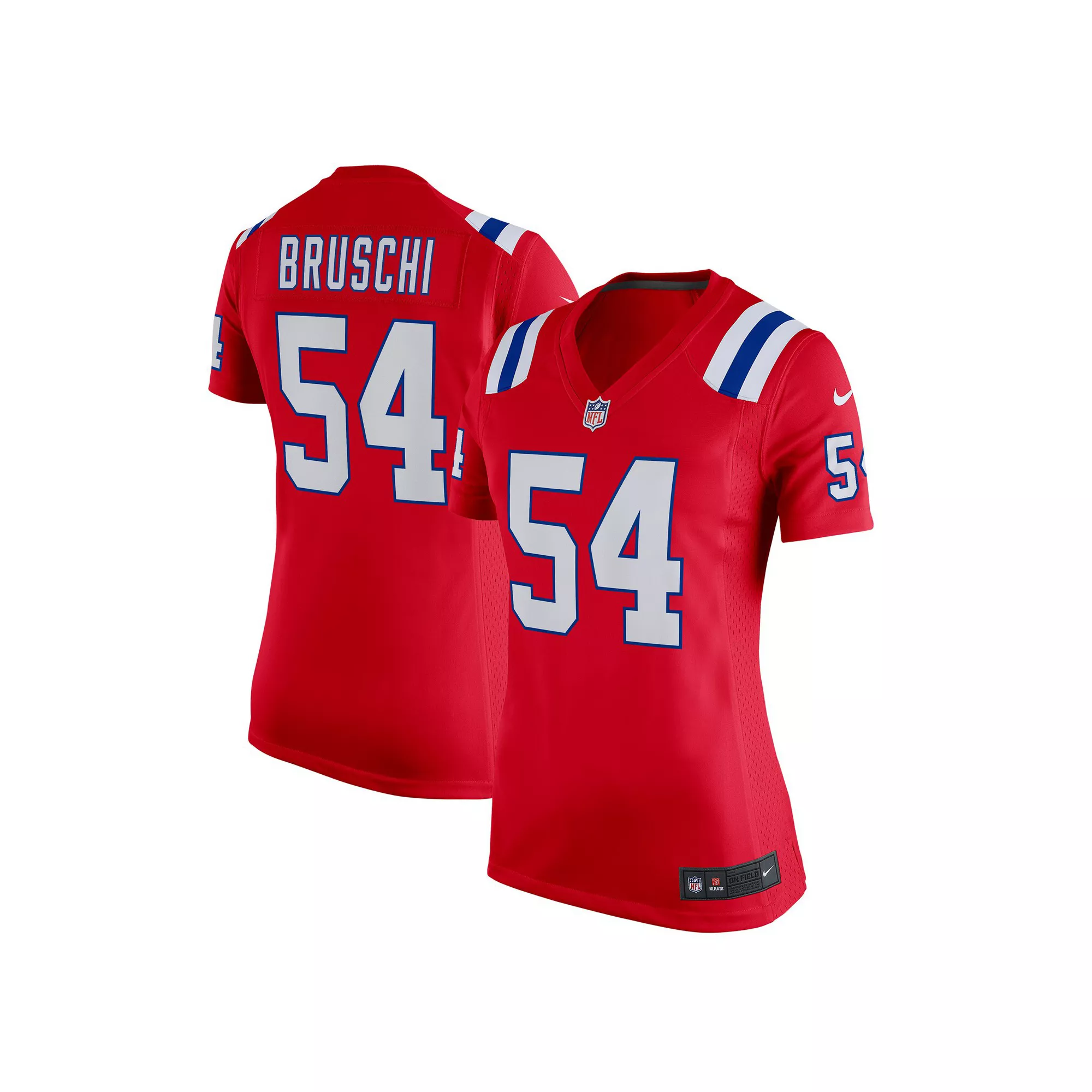 Women's Nike Tedy Bruschi Red New England Patriots Retired Game Jersey