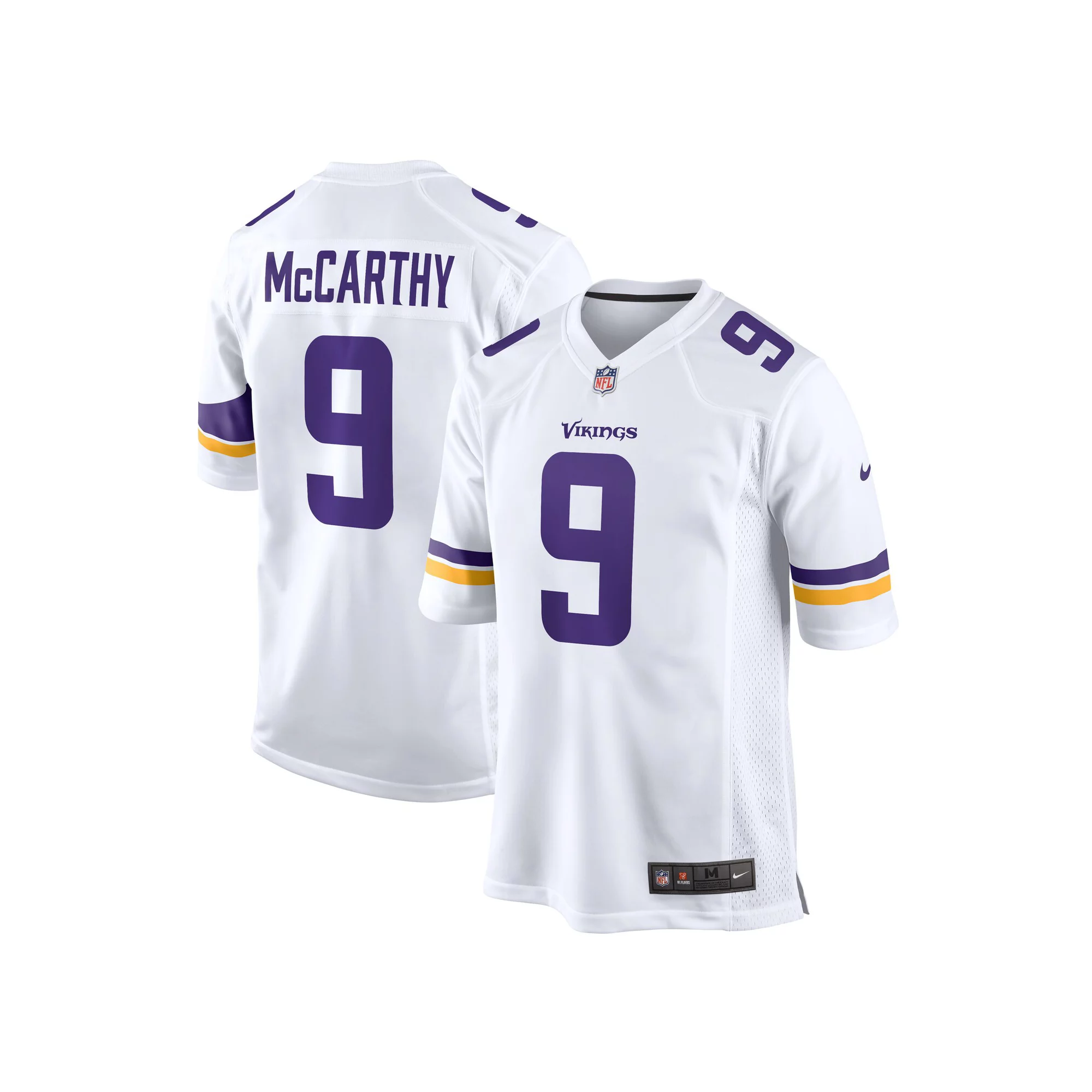 Men's Nike J.J. McCarthy  White Minnesota Vikings Game Jersey