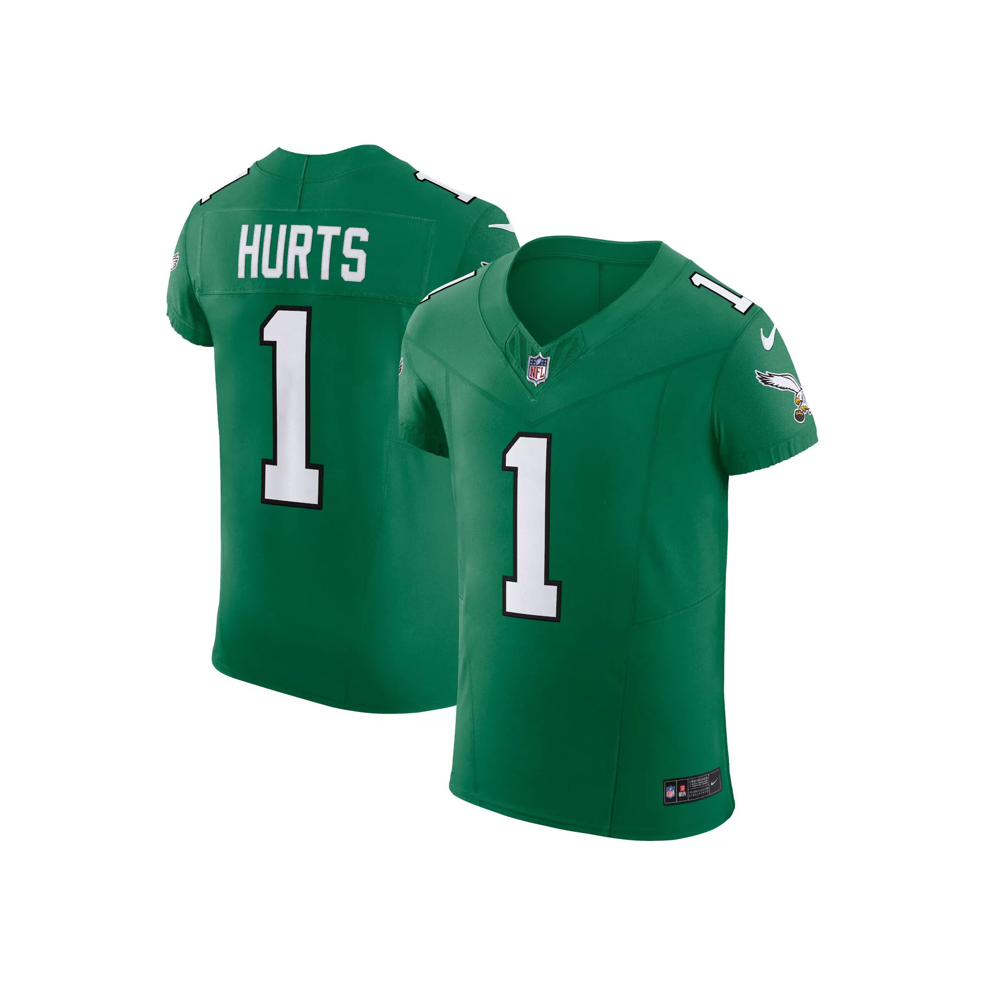 Men's Nike Jalen Hurts Kelly Green Philadelphia Eagles Alternate Vapor F.U.S.E. Elite Jersey