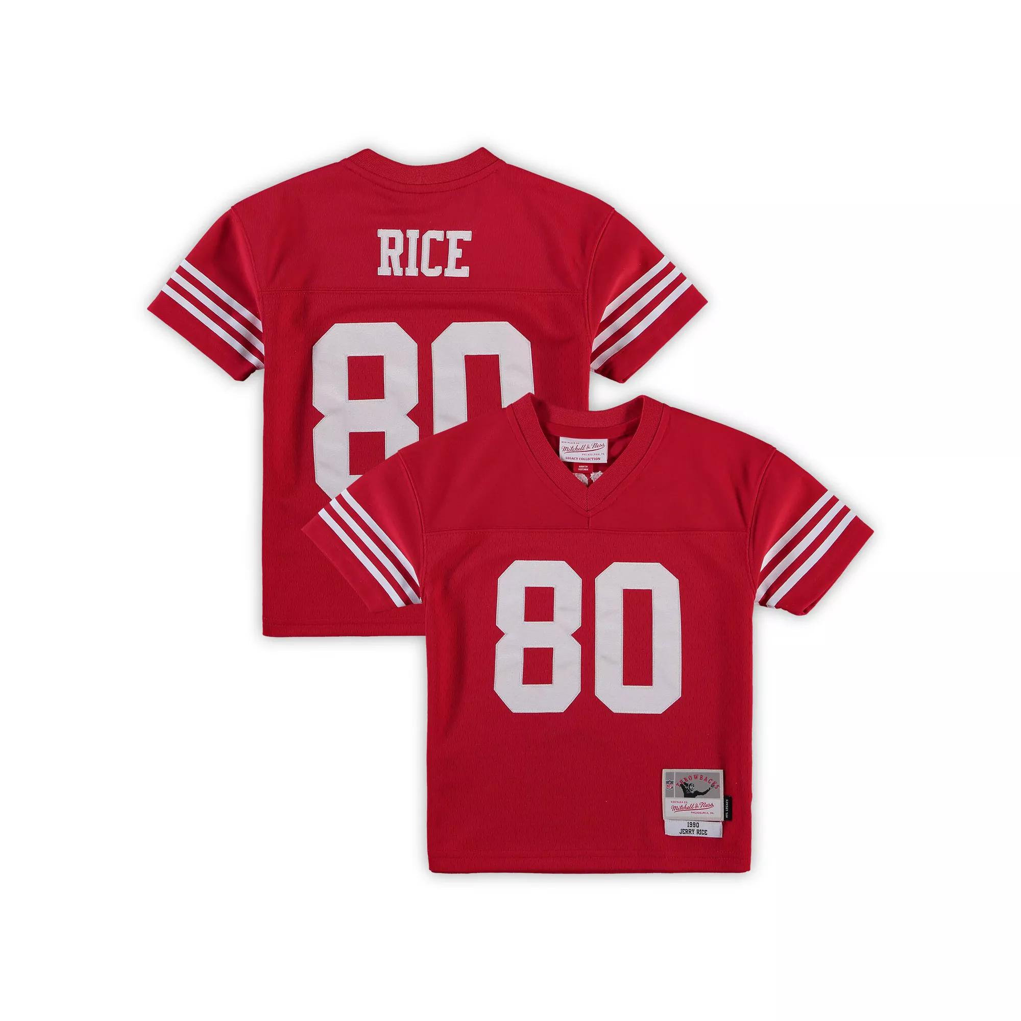 Preschool Mitchell & Ness Jerry Rice Scarlet San Francisco 49ers 1990 Retired Player Legacy Jersey