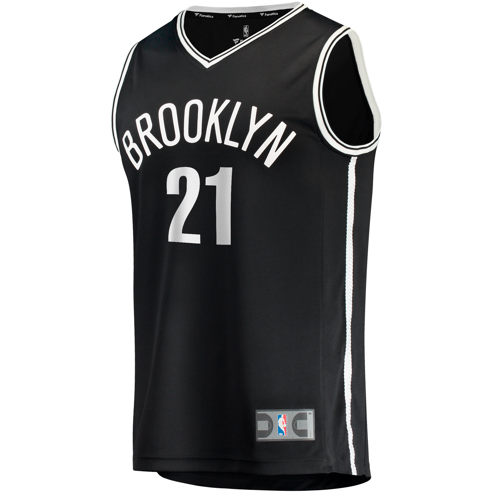 Men's Fanatics Noah Clowney Black Brooklyn Nets Fast Break Replica Jersey - Icon Edition
