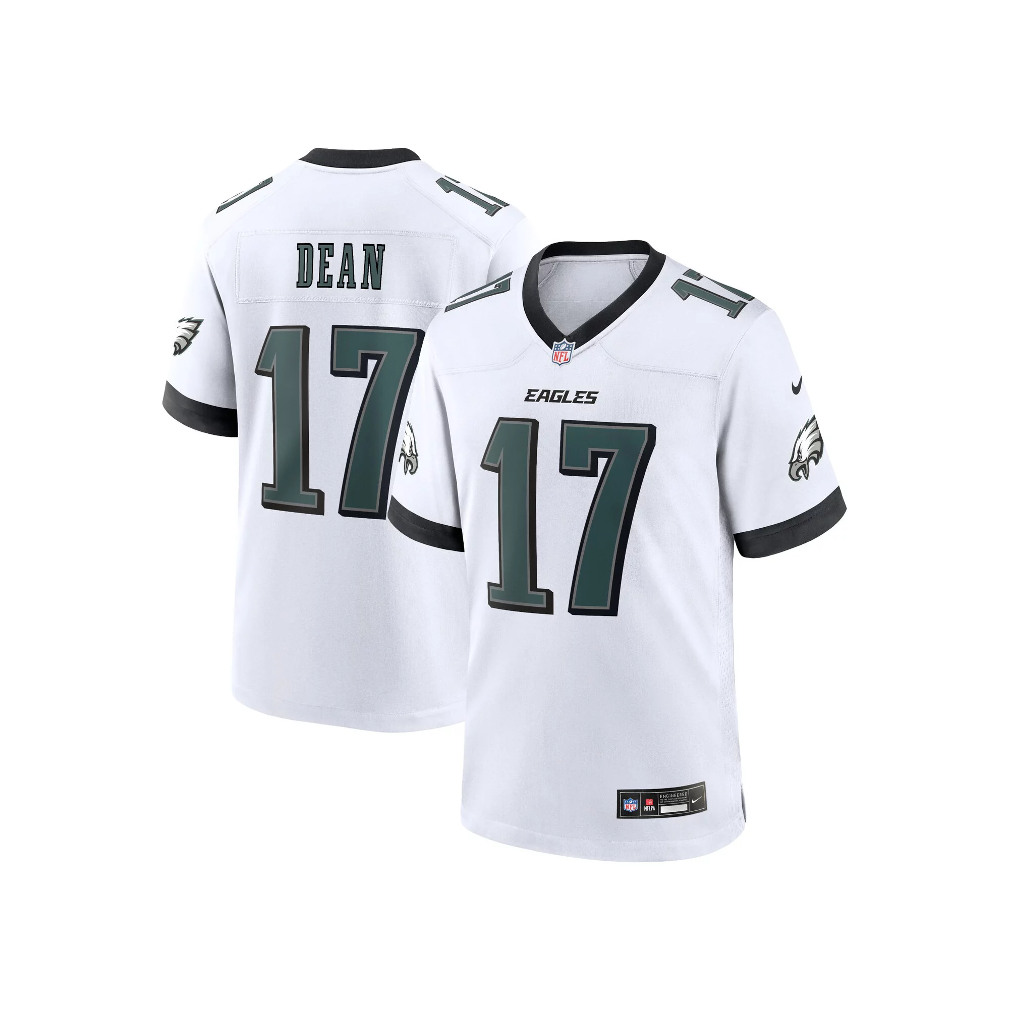 Men's Nike Nakobe Dean White Philadelphia Eagles White Game Jersey