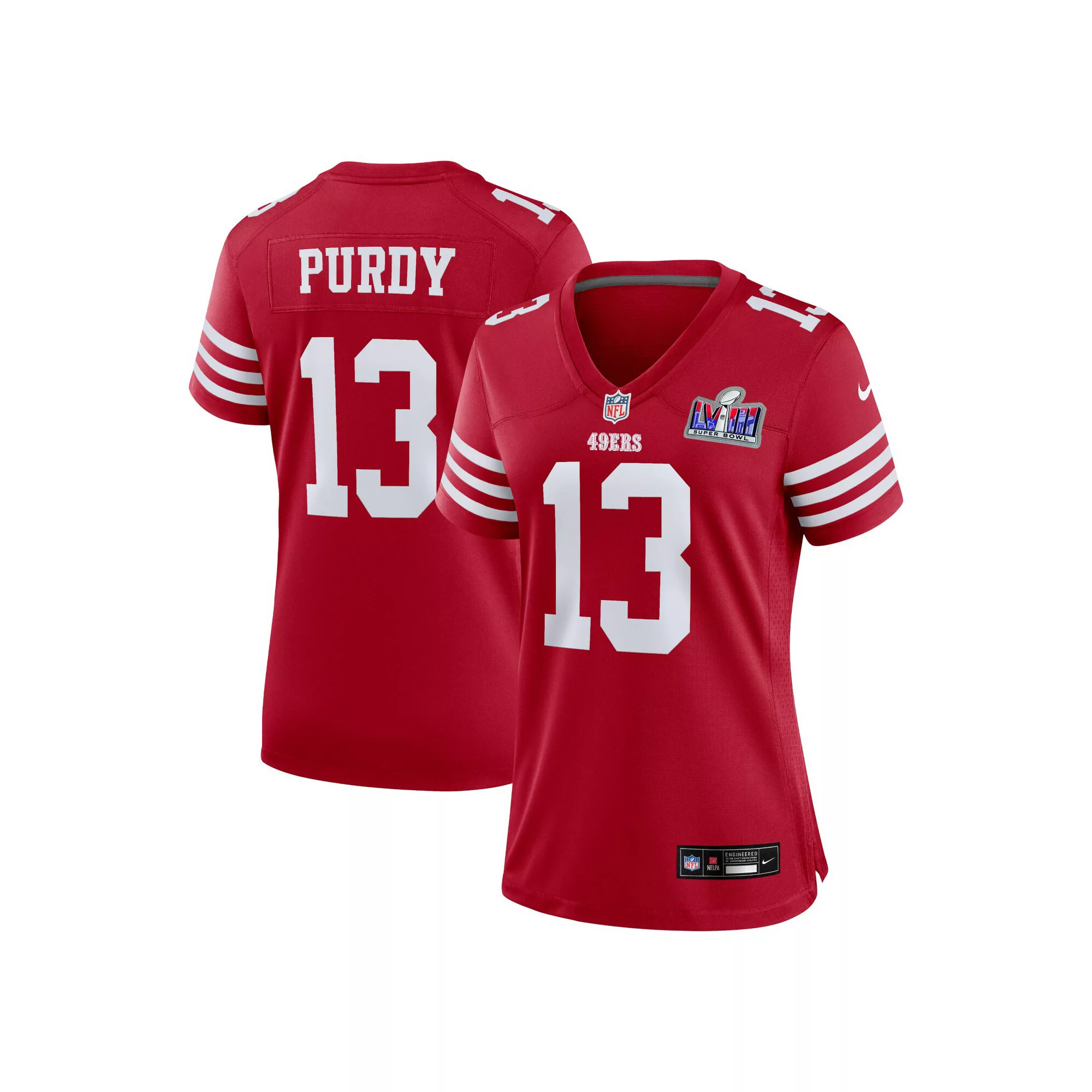 Women's Nike Brock Purdy Scarlet San Francisco 49ers Super Bowl LVIII Game Jersey