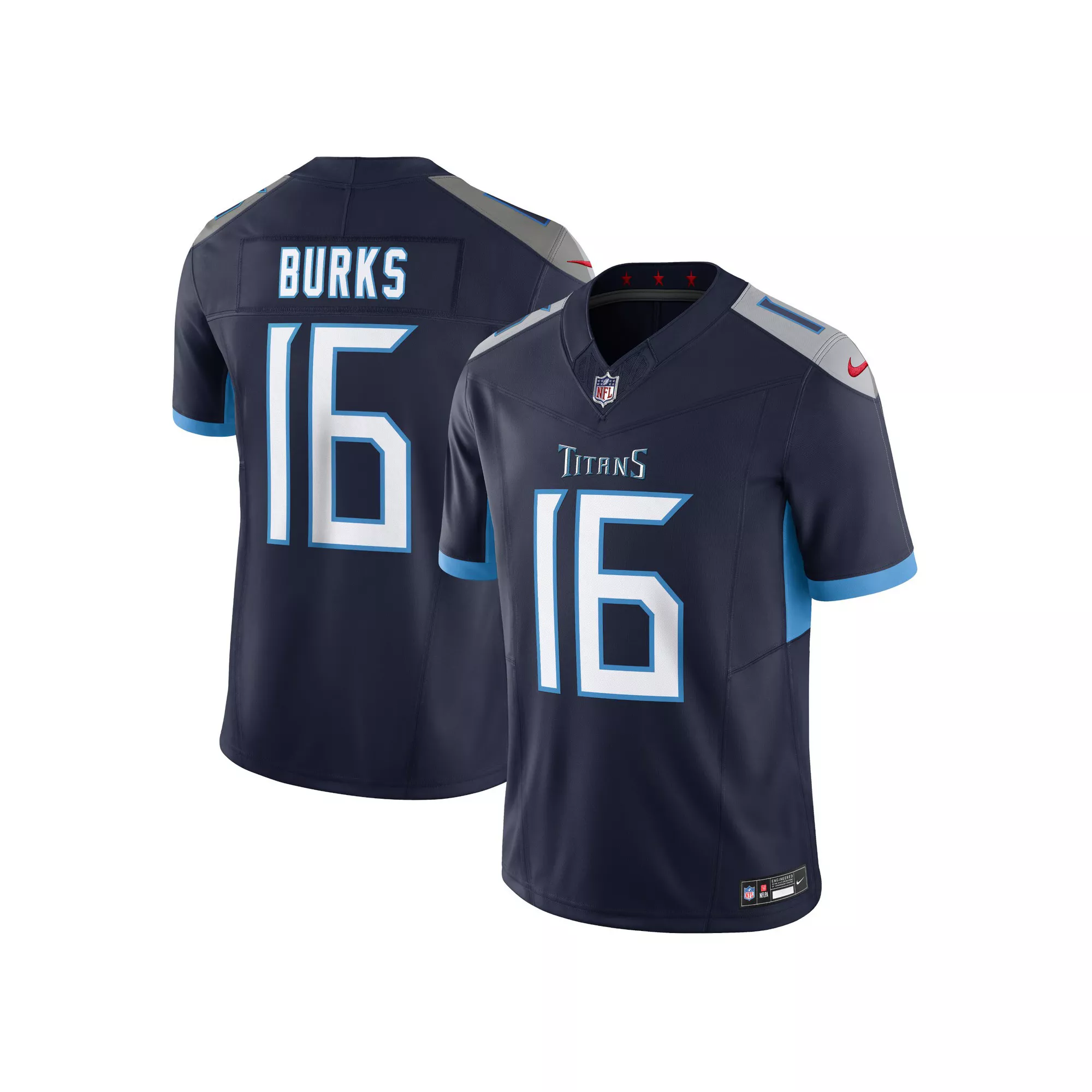 Men's Nike Treylon Burks Navy Tennessee Titans Vapor F.U.S.E. Limited Jersey
