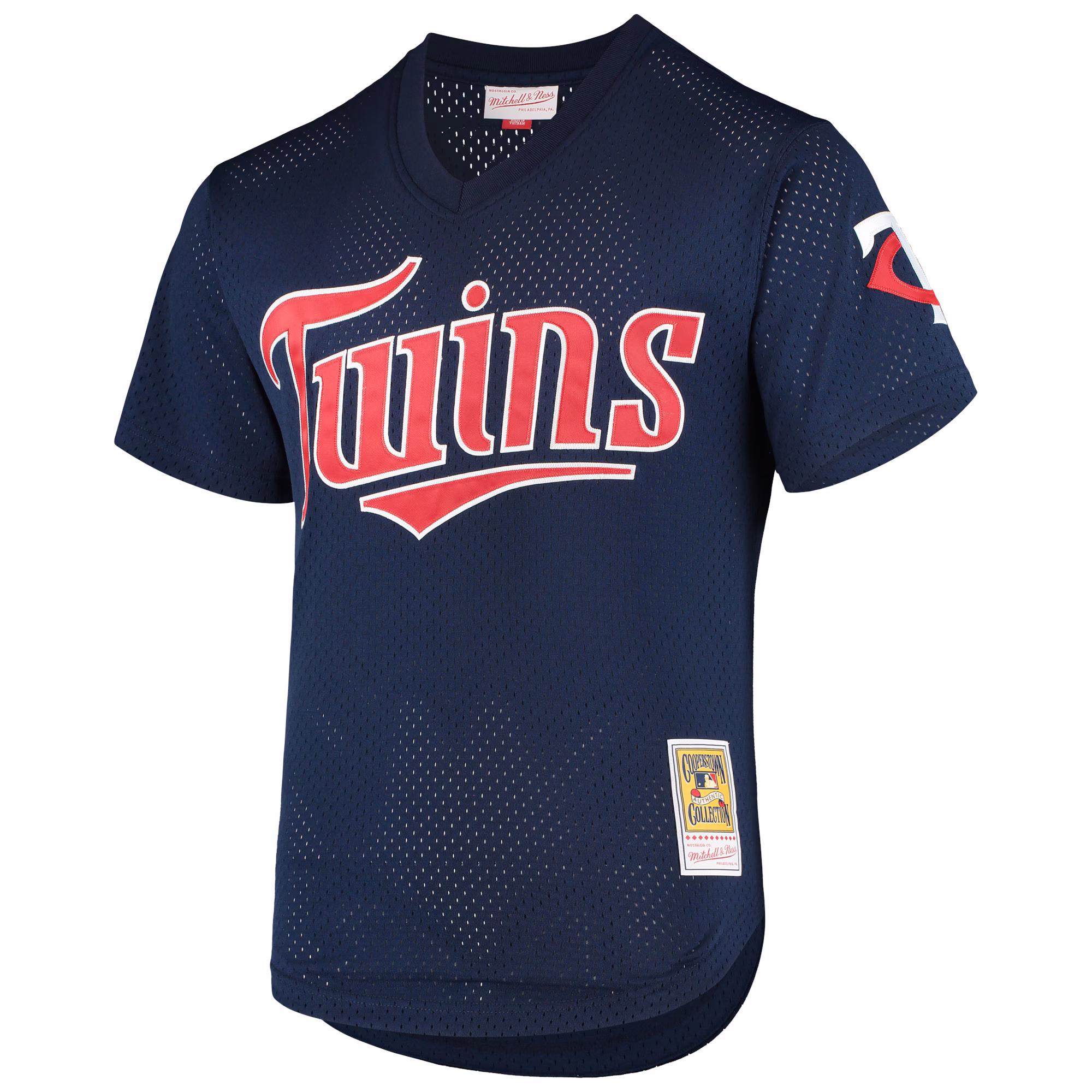 David Ortiz Minnesota Twins Mitchell & Ness 2002 Cooperstown Collection Mesh Batting Practice Jersey - Navy