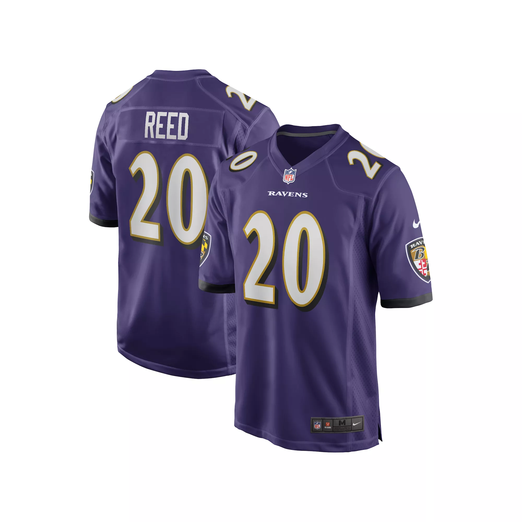Men's Nike Ed Reed Purple Baltimore Ravens Game Retired Player Jersey