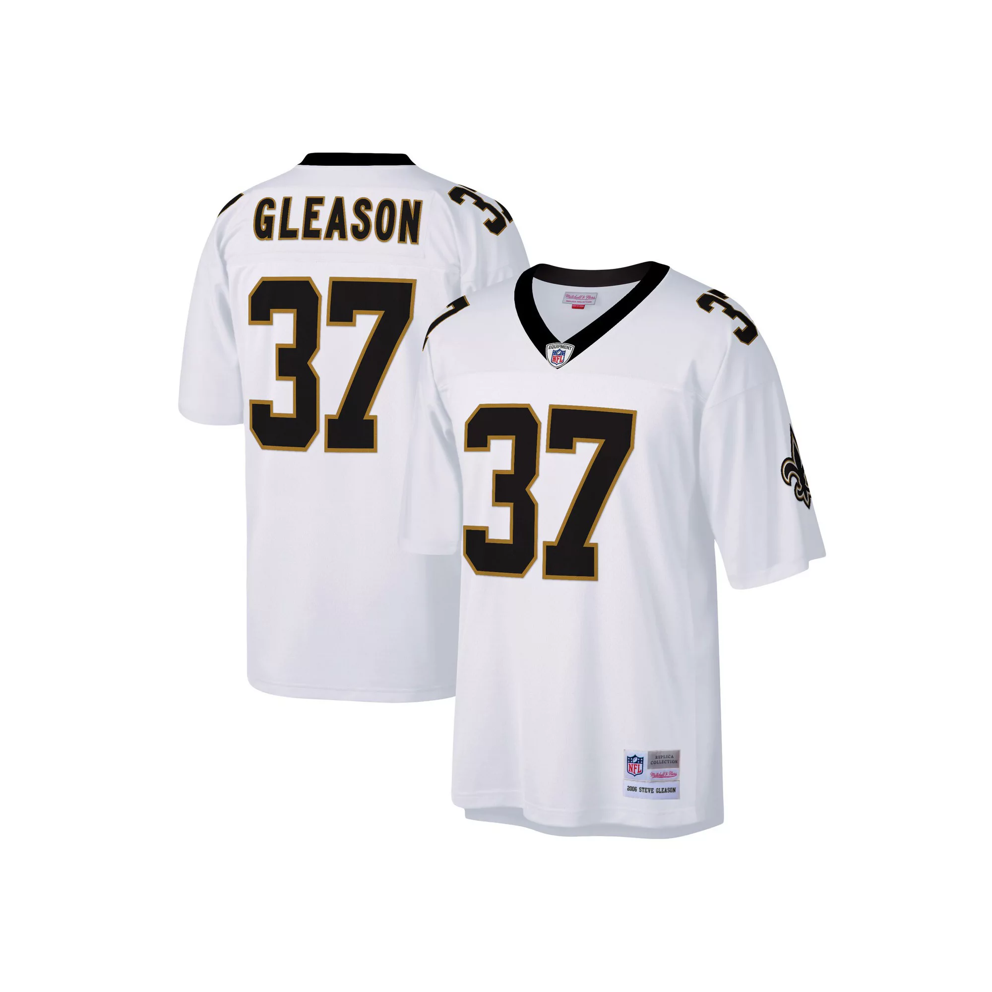 Men's Mitchell & Ness Steve Gleason White New Orleans Saints Big & Tall 2006 Retired Player Replica Jersey