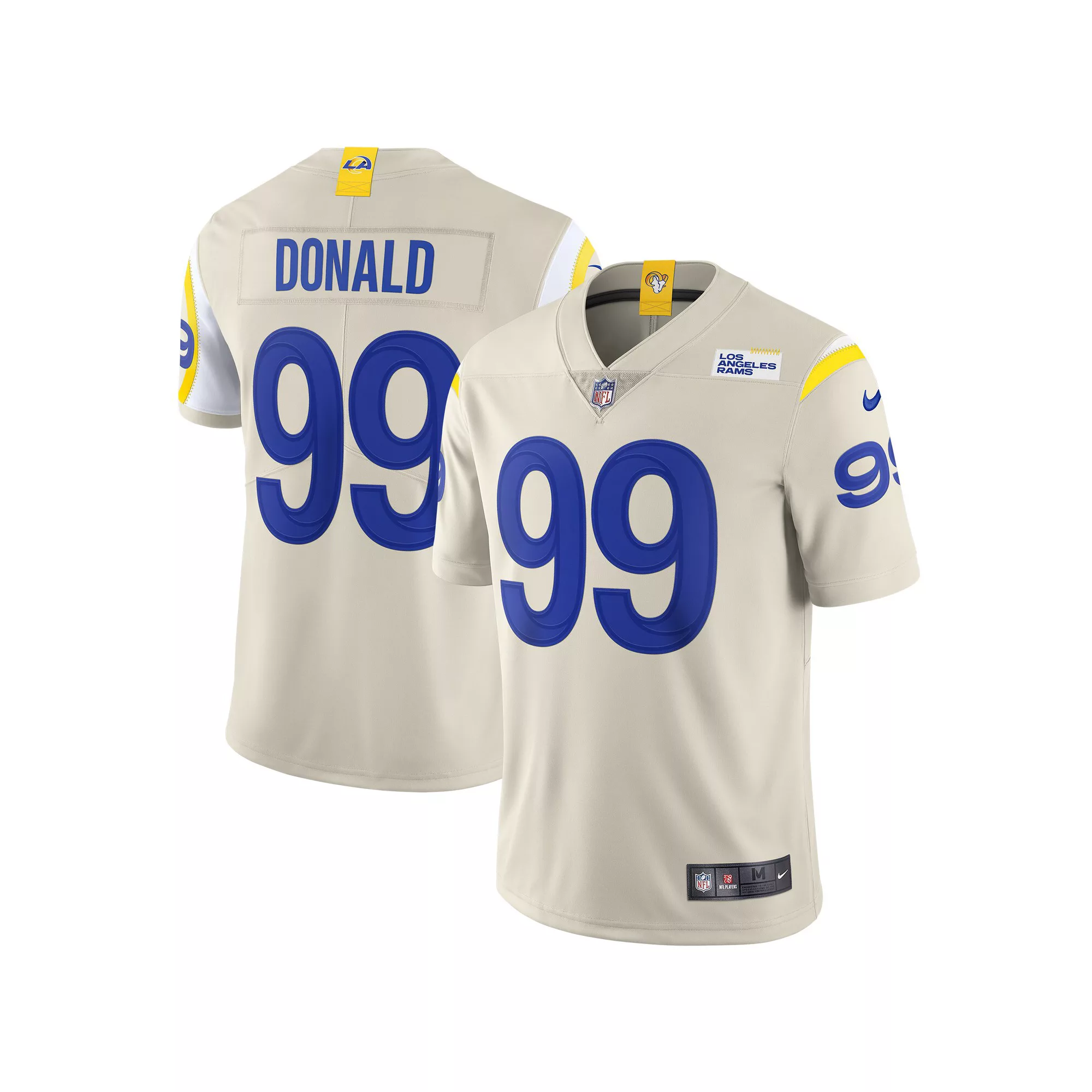 Men's Nike Aaron Donald Bone Los Angeles Rams Vapor Limited Jersey