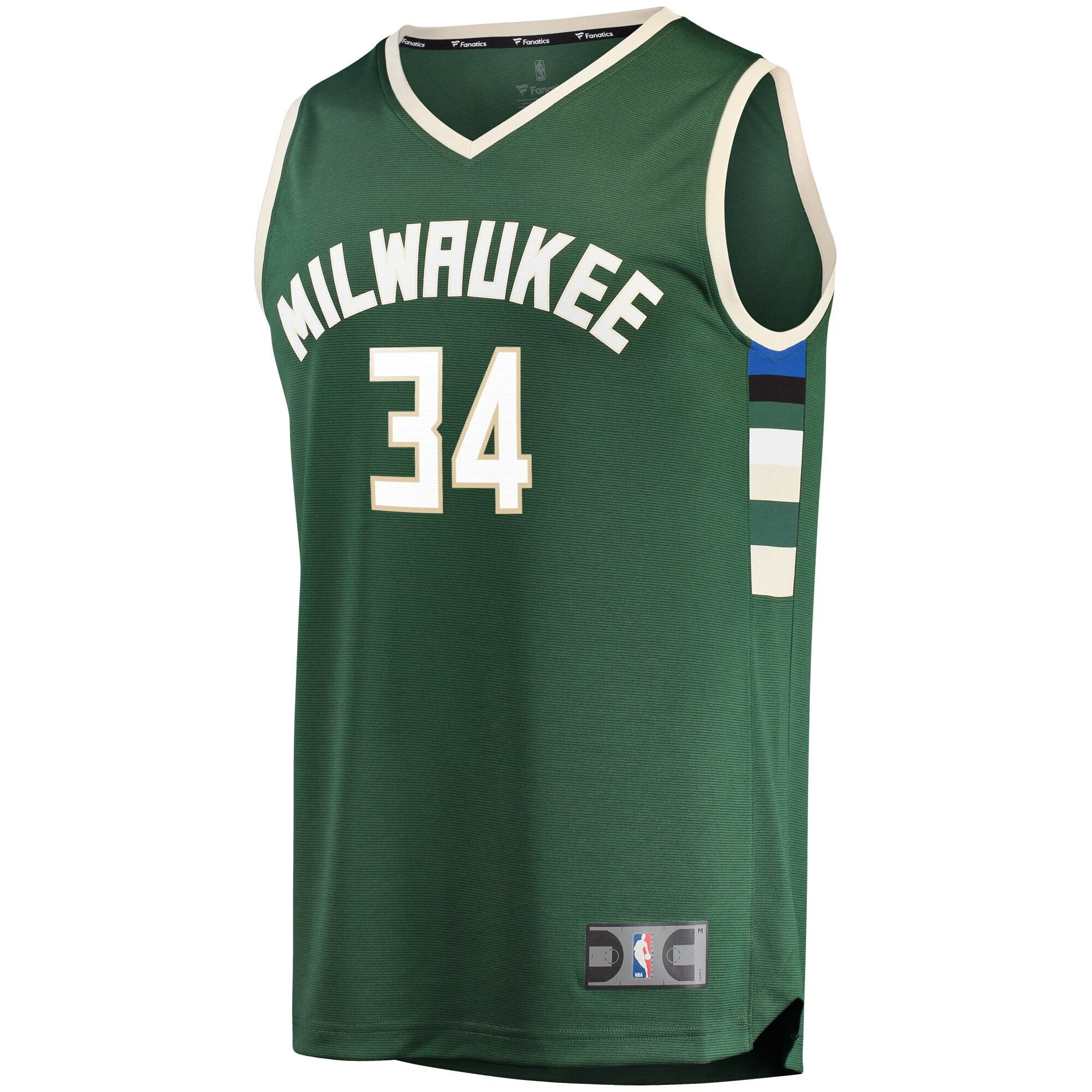 Men's Fanatics Antetokounmpo Green Milwaukee Bucks Fast Break Replica Player Jersey - Icon Edition
