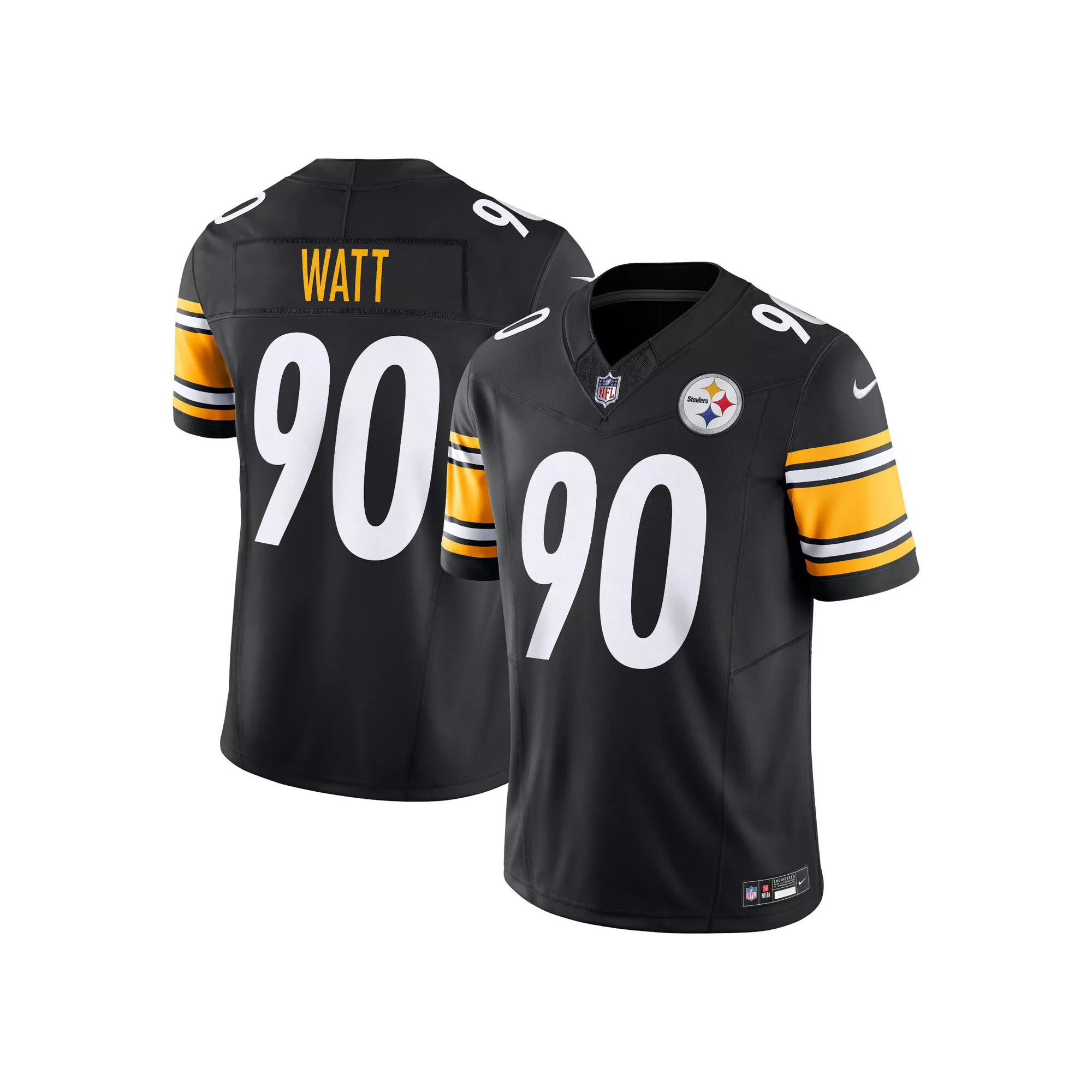 Men's Nike T.J. Watt Black Pittsburgh Steelers Vapor F.U.S.E. Limited Jersey