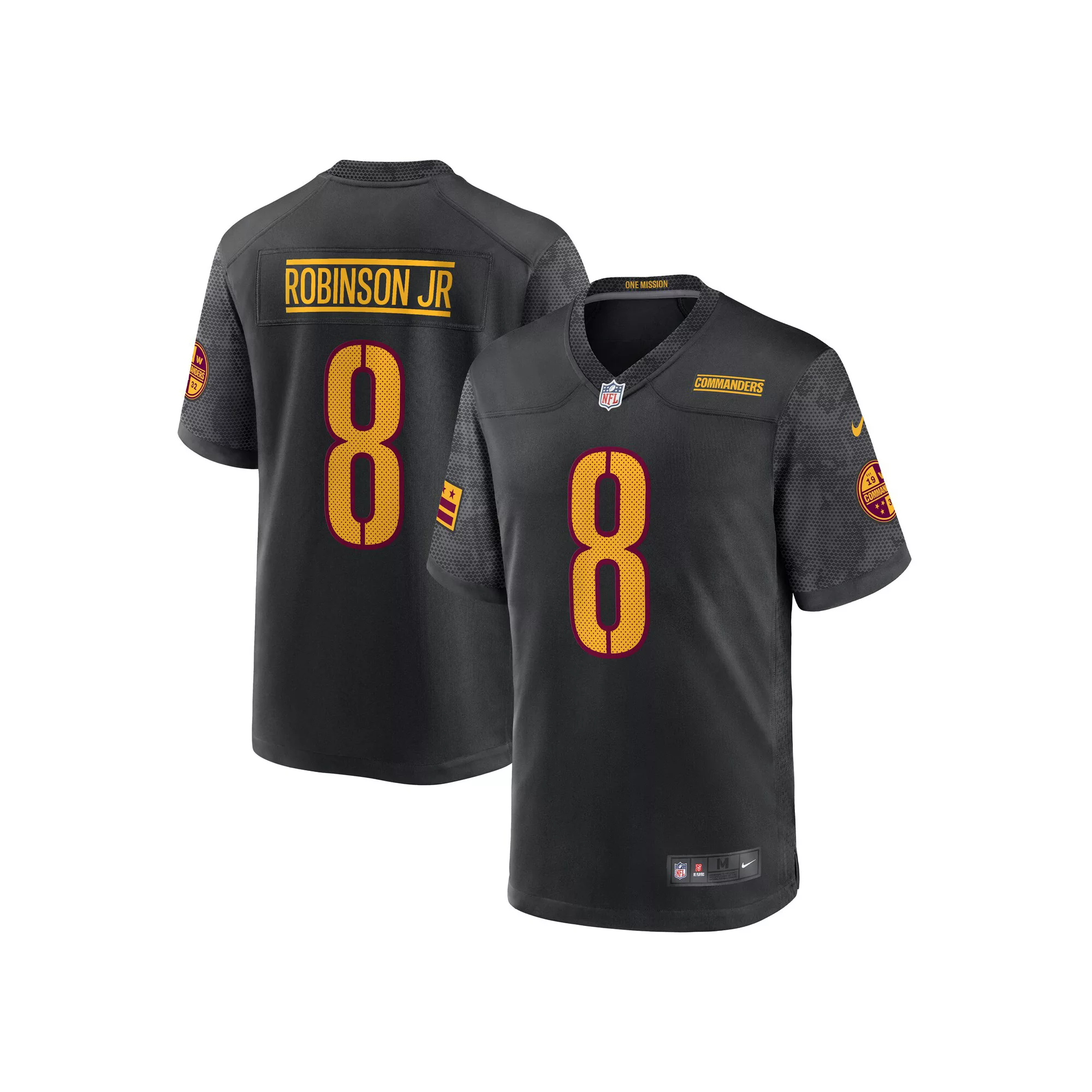 Men's Nike Brian Robinson Jr. Black Washington Commanders Alternate Game Jersey