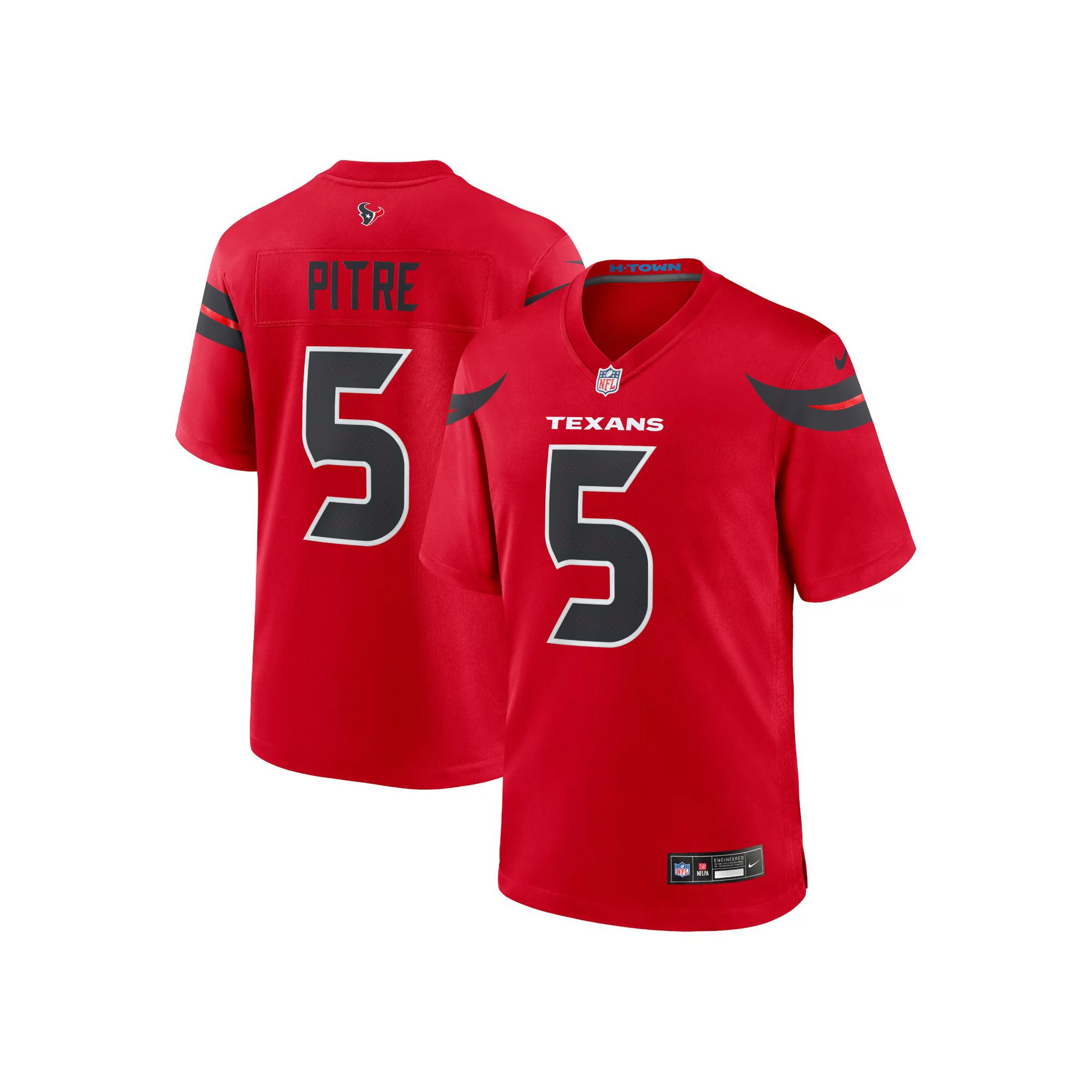 Men's Nike Jalen Pitre Red Houston Texans Alternate Game Jersey