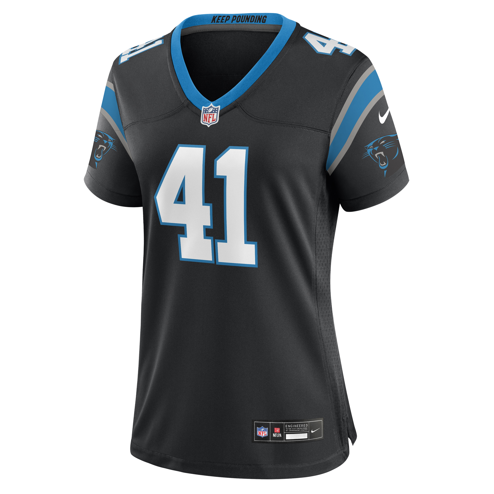 Women's Nike Spencer Brown Black Carolina Panthers Team Game Jersey