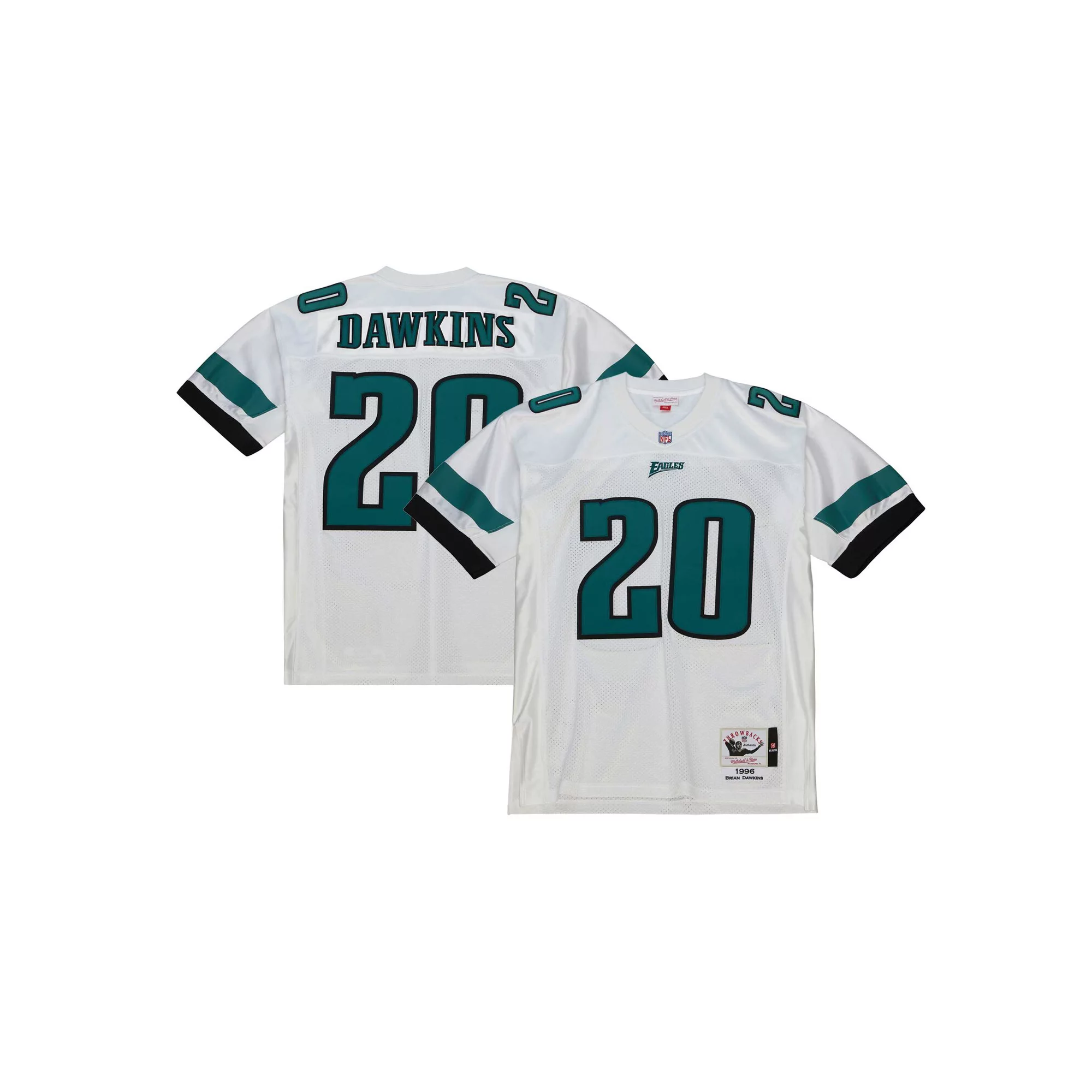 Men's Mitchell & Ness Brian Dawkins White Philadelphia Eagles 1996 Authentic Jersey