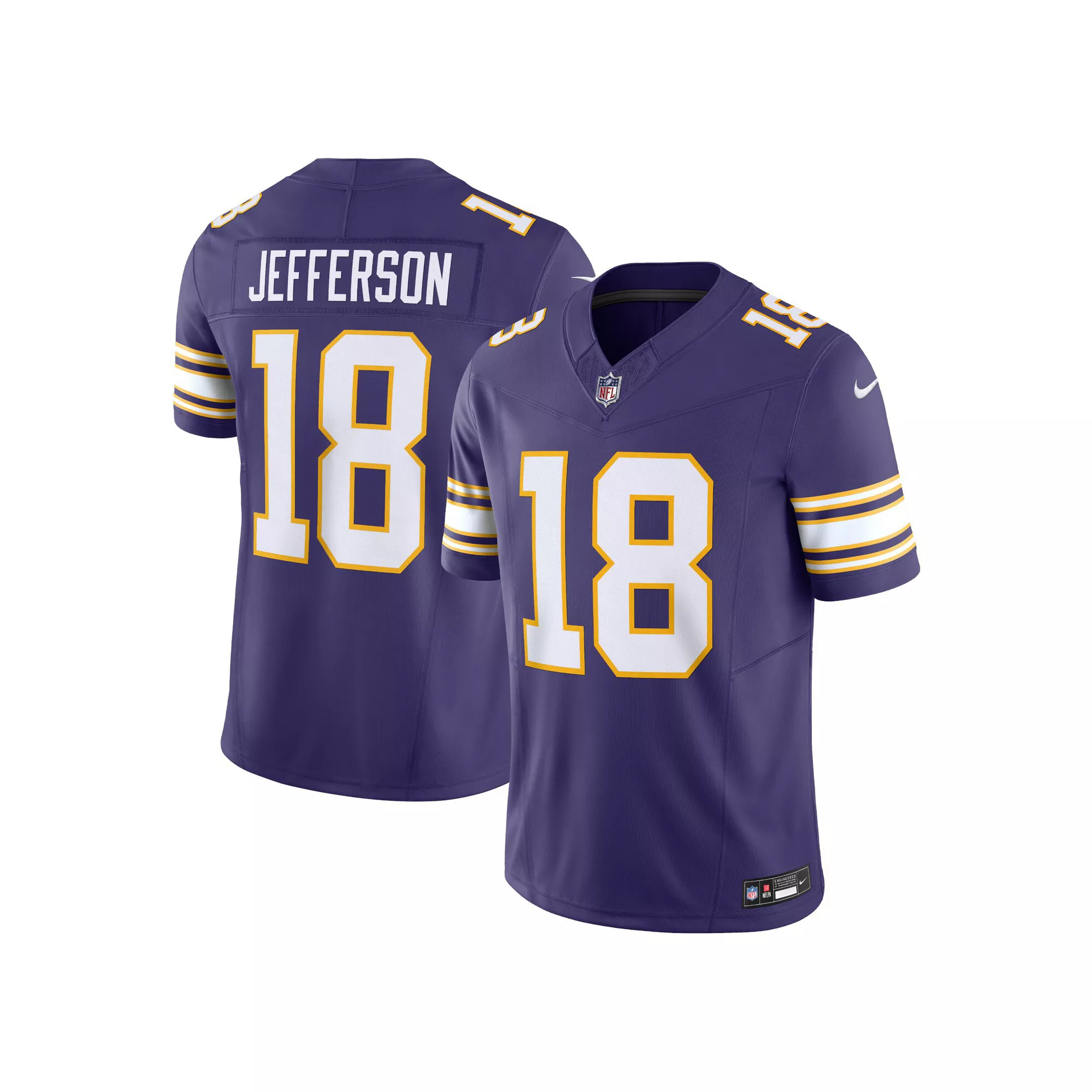 Men's Nike Justin Jefferson Purple Minnesota Vikings Classic Vapor F.U.S.E. Limited Jersey