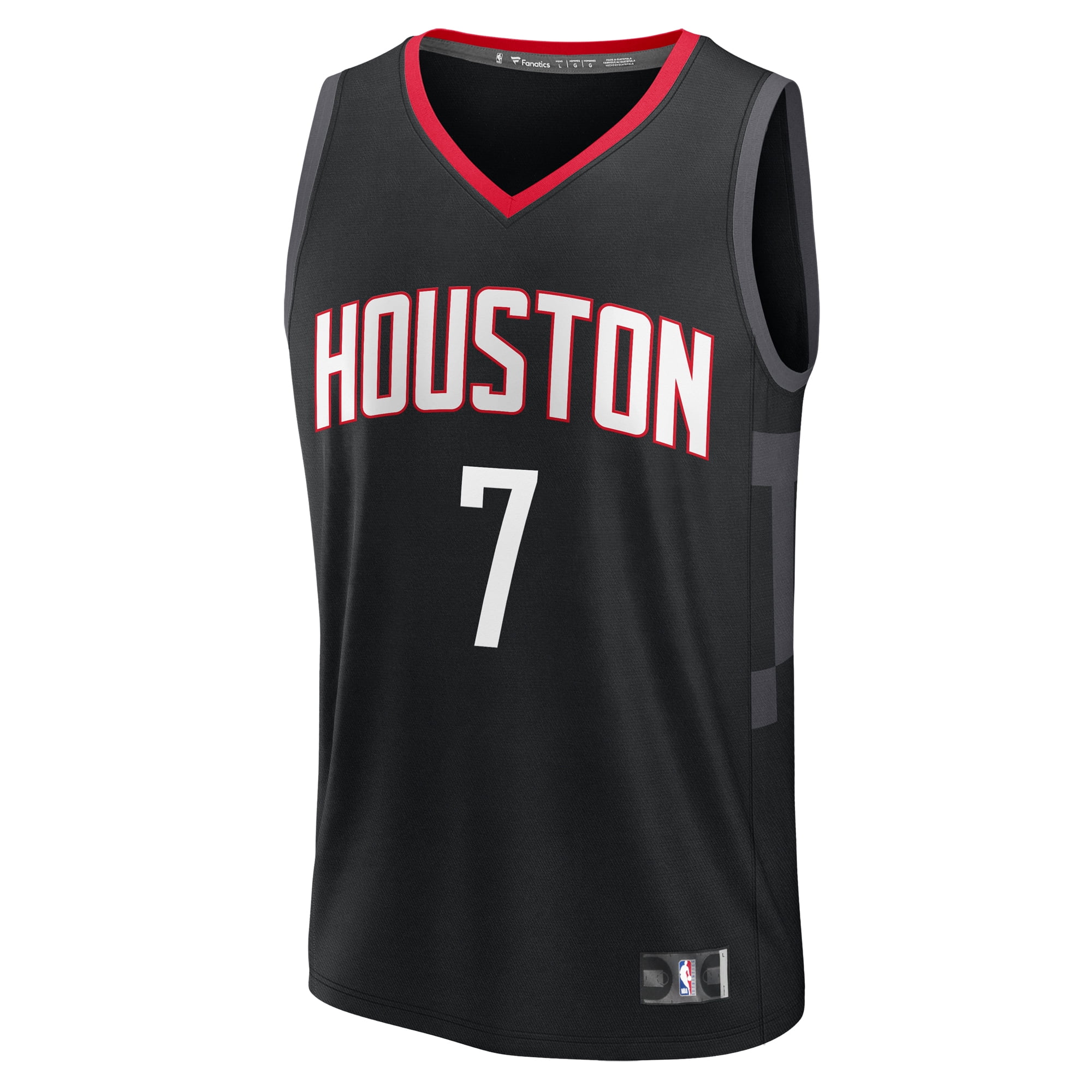 Youth Fanatics Cam Whitmore Black Houston Rockets Fast Break Replica Player Jersey - Statement Edition