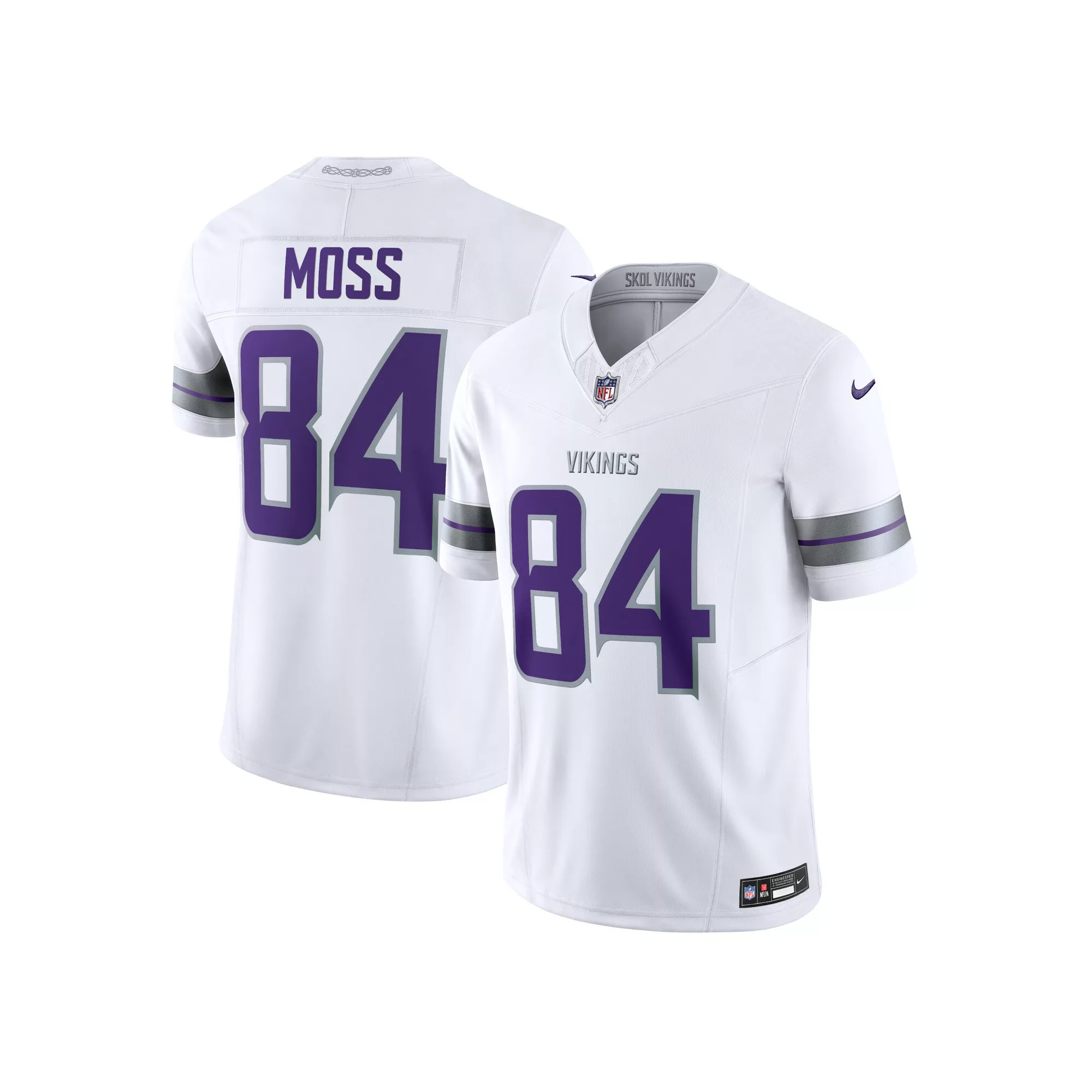 Men's Nike Randy Moss White Minnesota Vikings Alternate Vapor F.U.S.E. Retired Player Limited Jersey