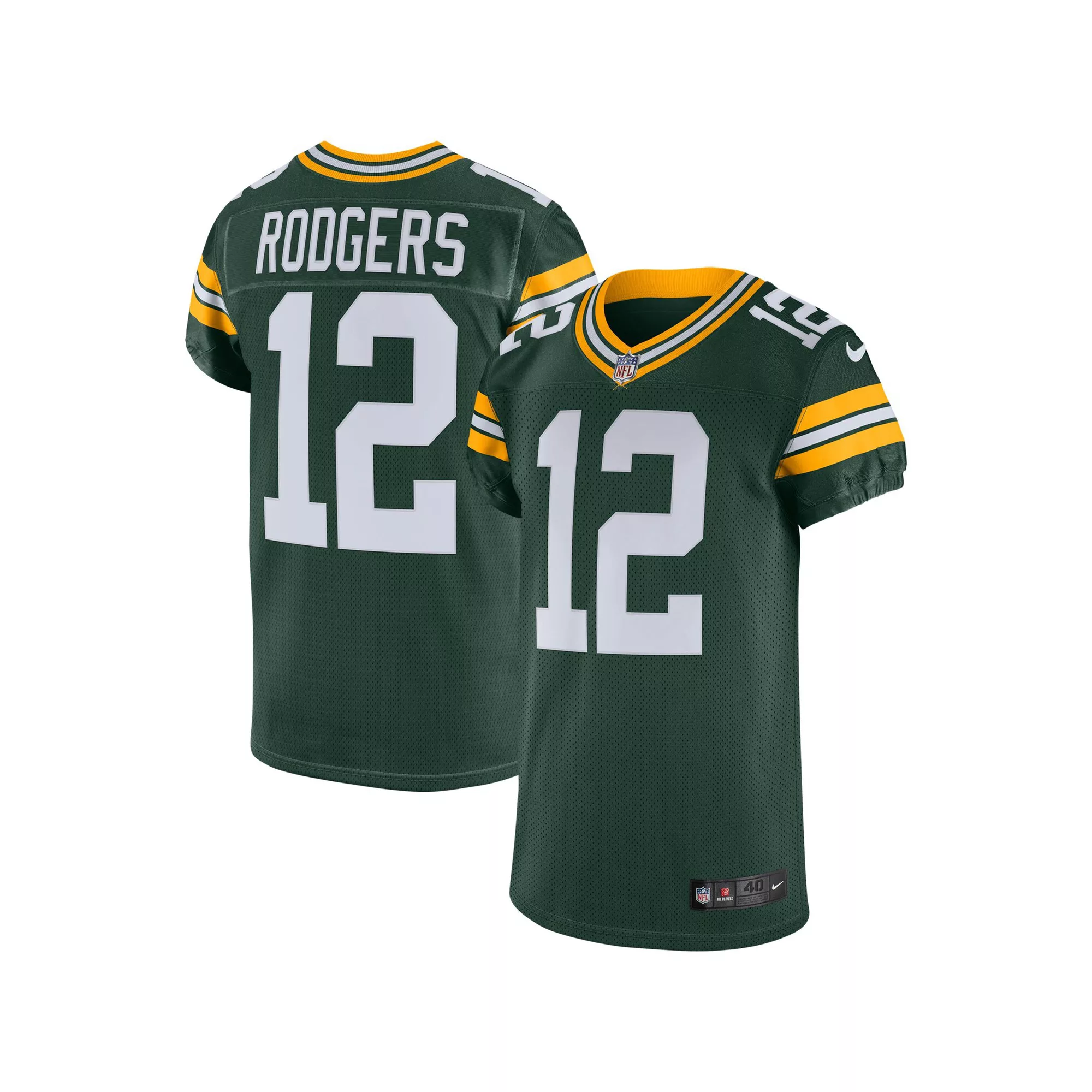 Men's Nike Aaron Rodgers Green Green Bay Packers Vapor Elite Jersey