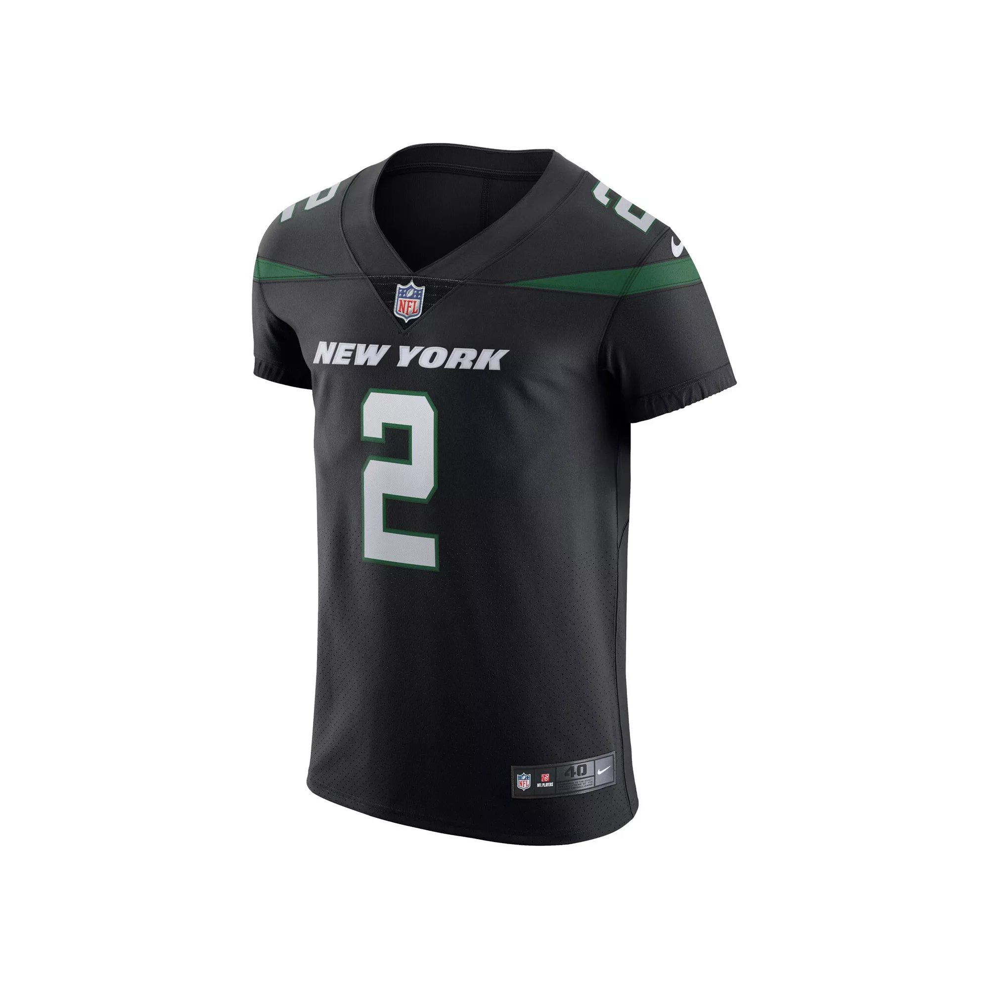 Men's Nike Zach Wilson Stealth Black New York Jets Vapor Elite Jersey