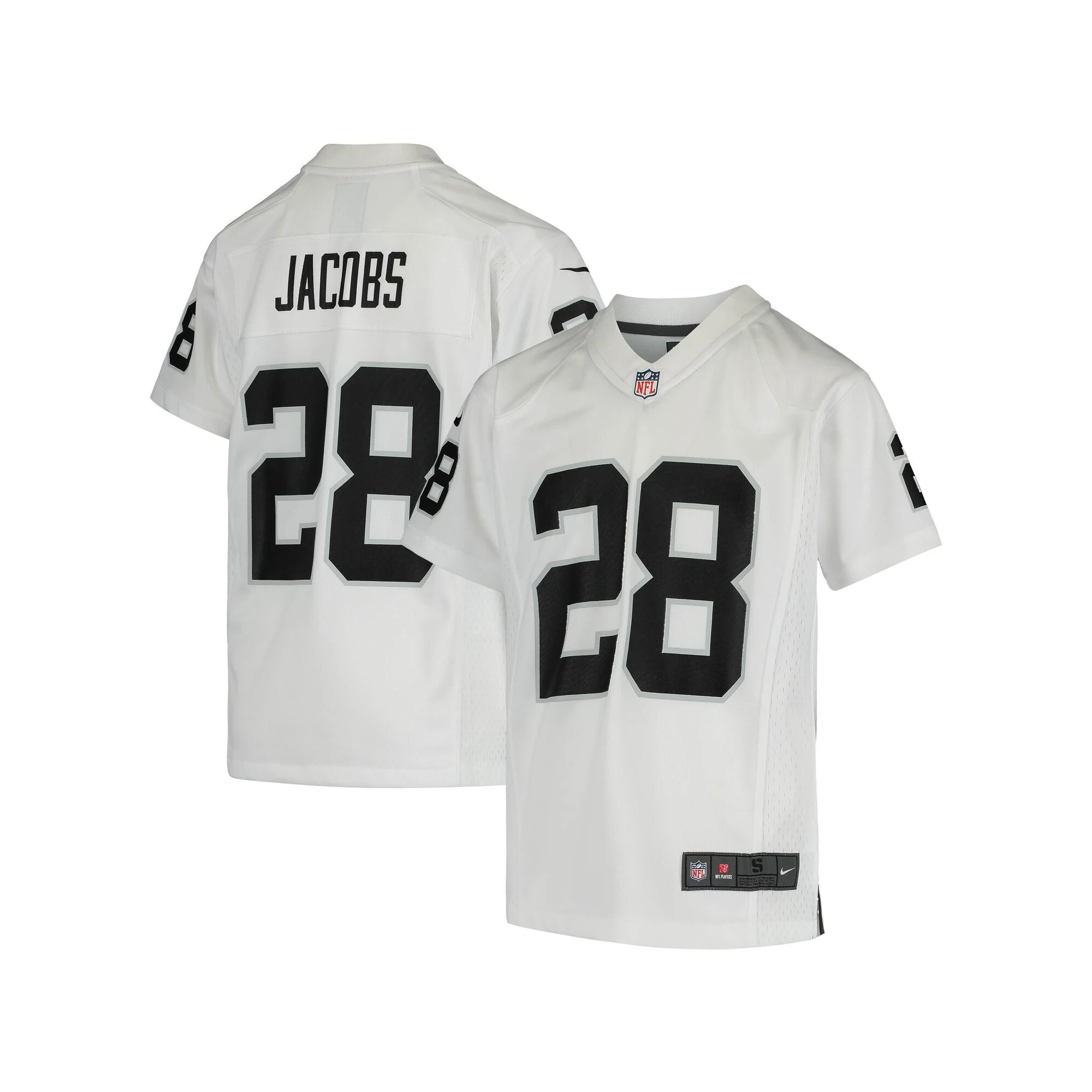 Youth Nike Josh Jacobs White Las Vegas Raiders Game Jersey