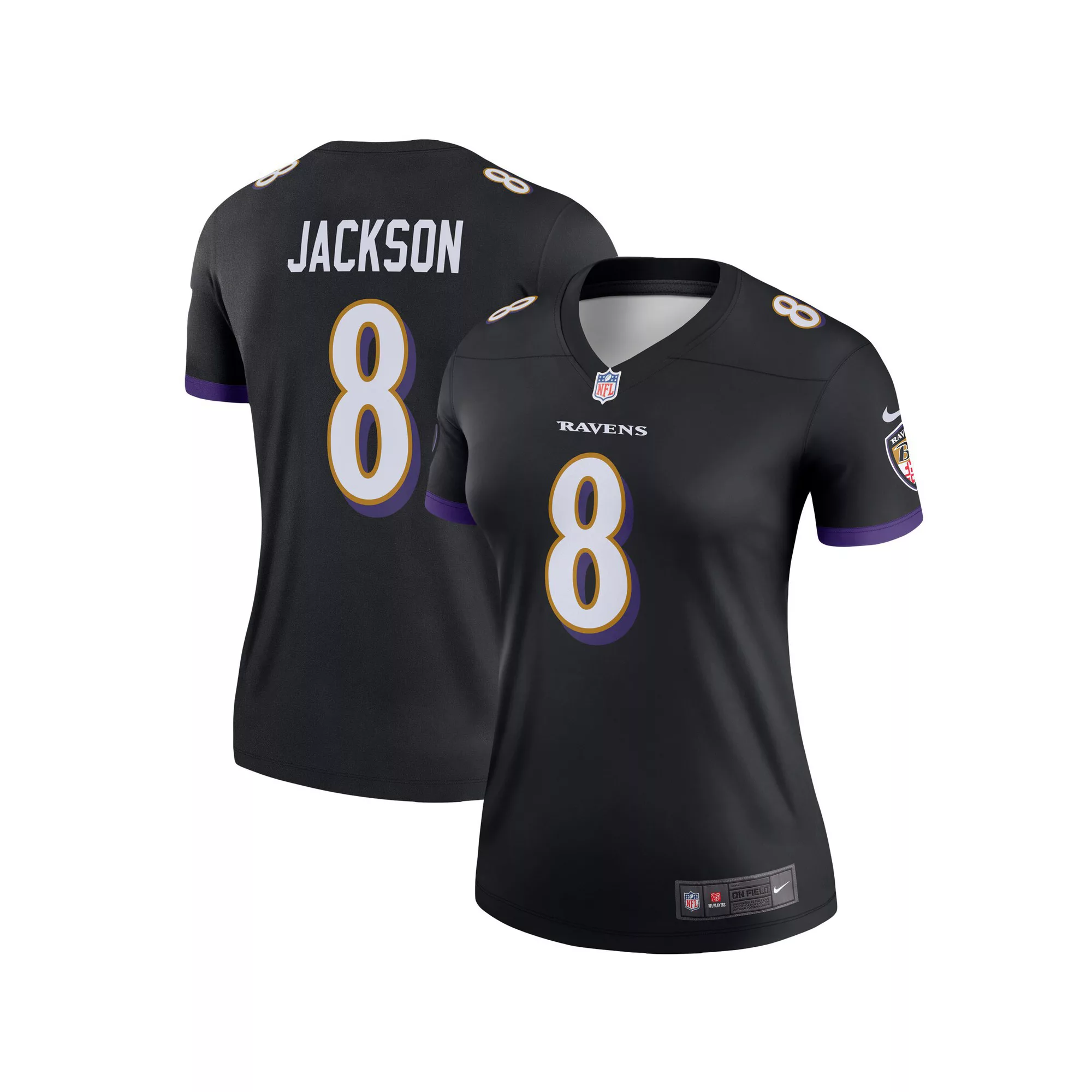Women's Nike Lamar Jackson Black Baltimore Ravens Legend Team Jersey