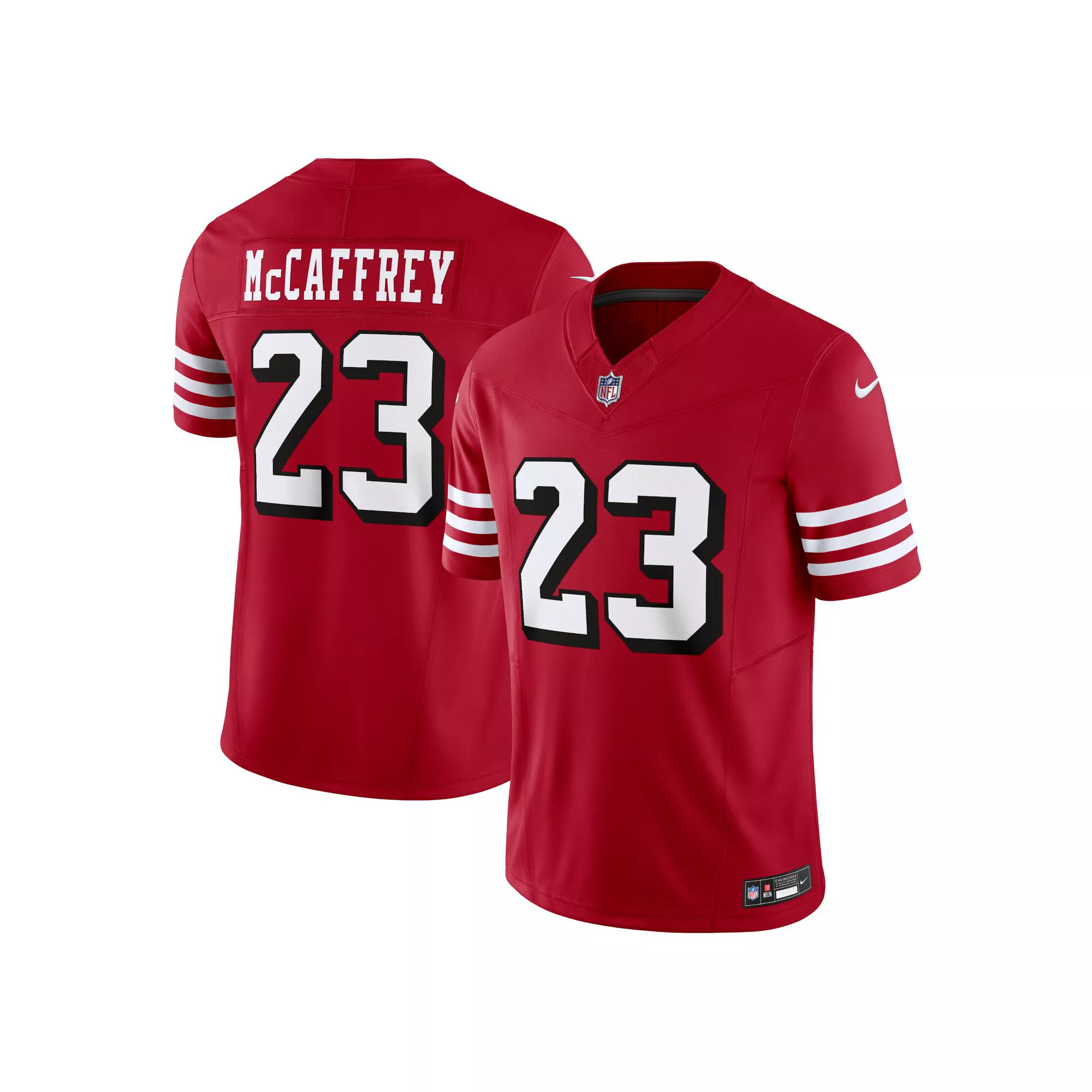 Men's Nike Christian McCaffrey Scarlet San Francisco 49ers Alternate Vapor F.U.S.E. Limited Jersey