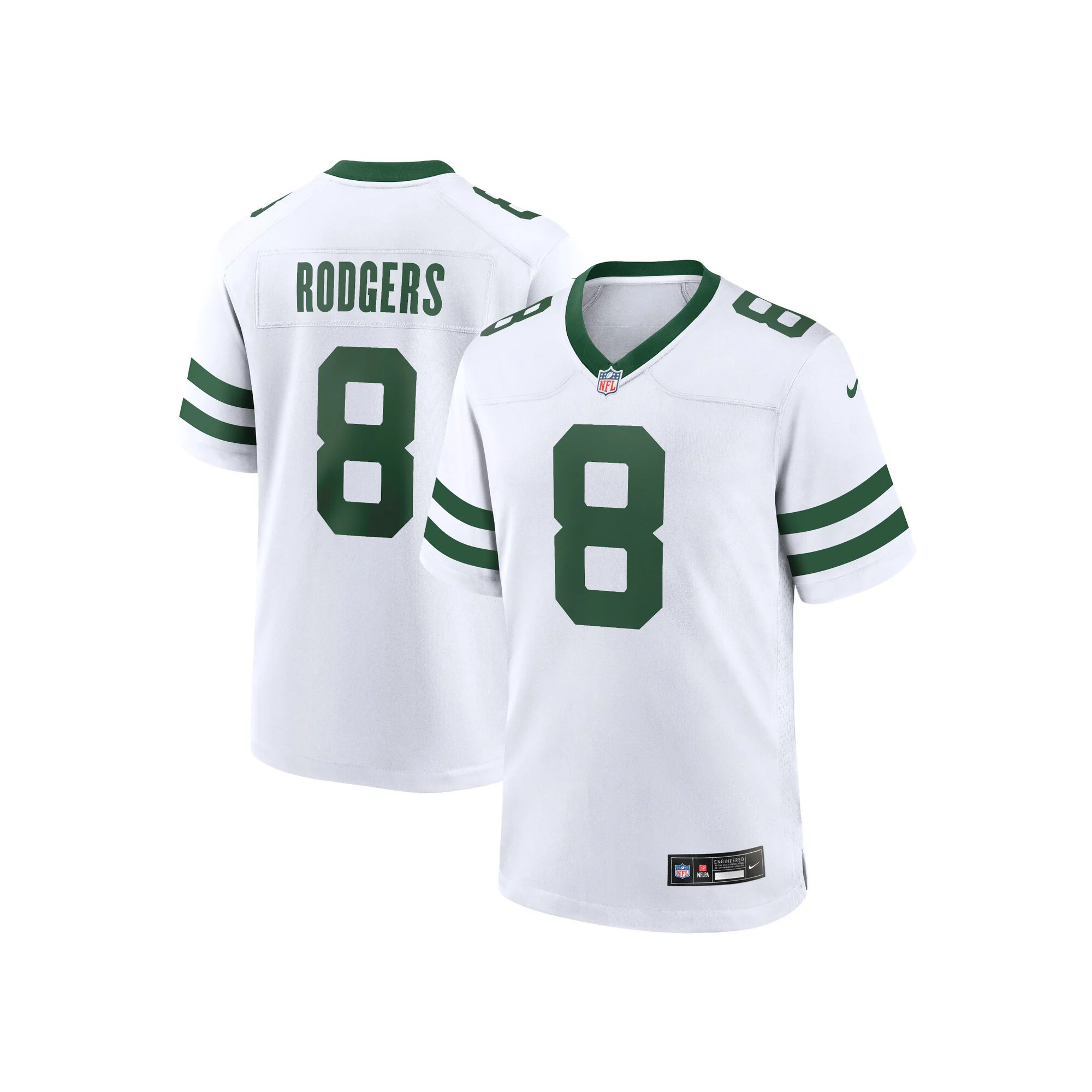 Men's Nike Aaron Rodgers White New York Jets Legacy Player Game Jersey