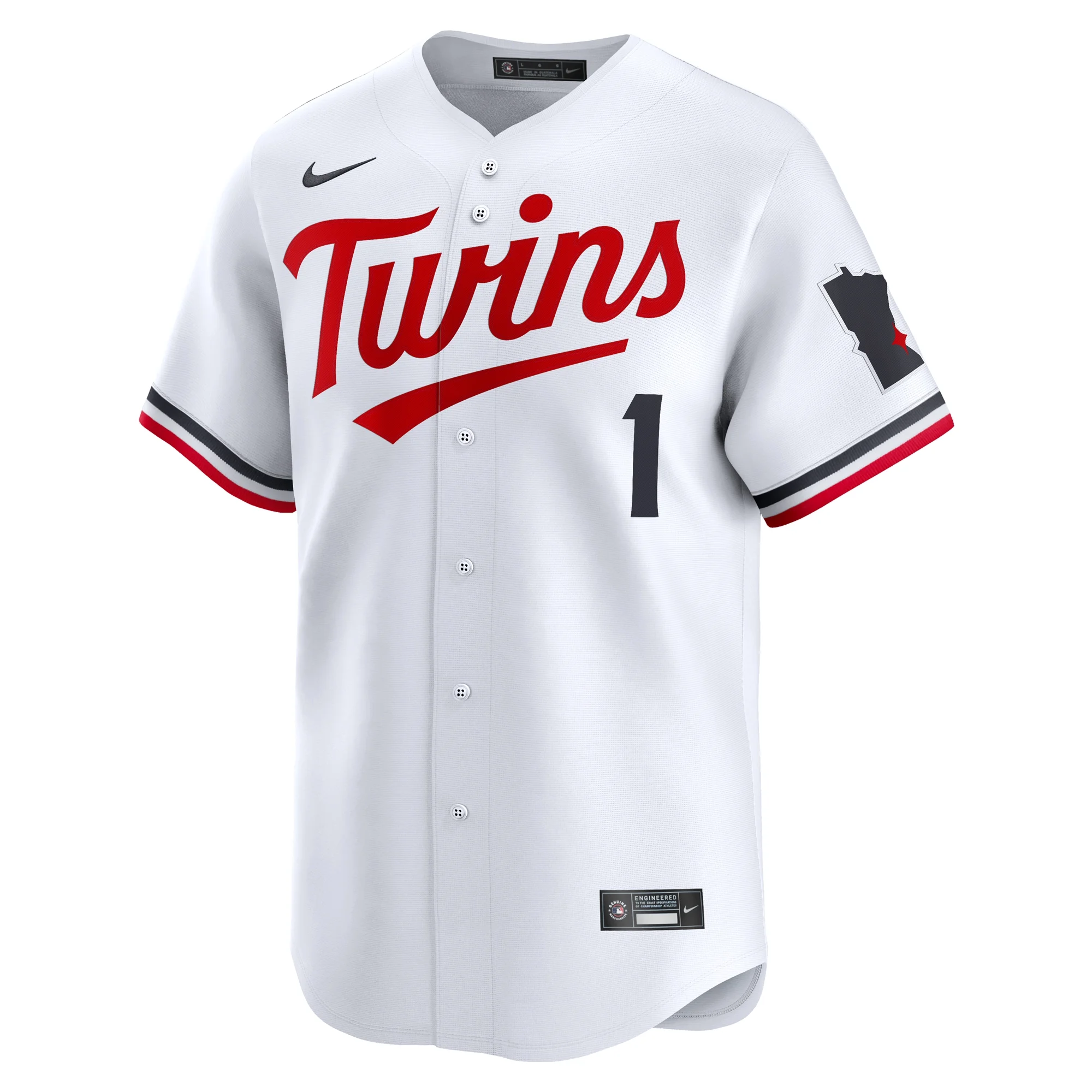 Men's Nike White Minnesota Twins #1 Dad Home Limited Jersey