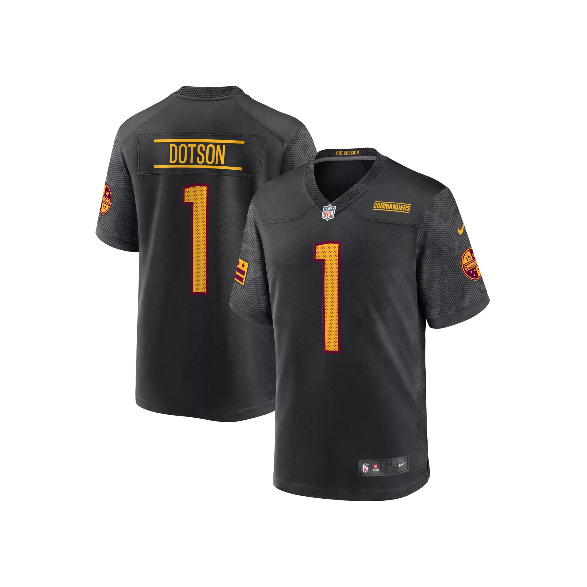 Men's Nike Jahan Dotson Black Washington Commanders Alternate Game Jersey