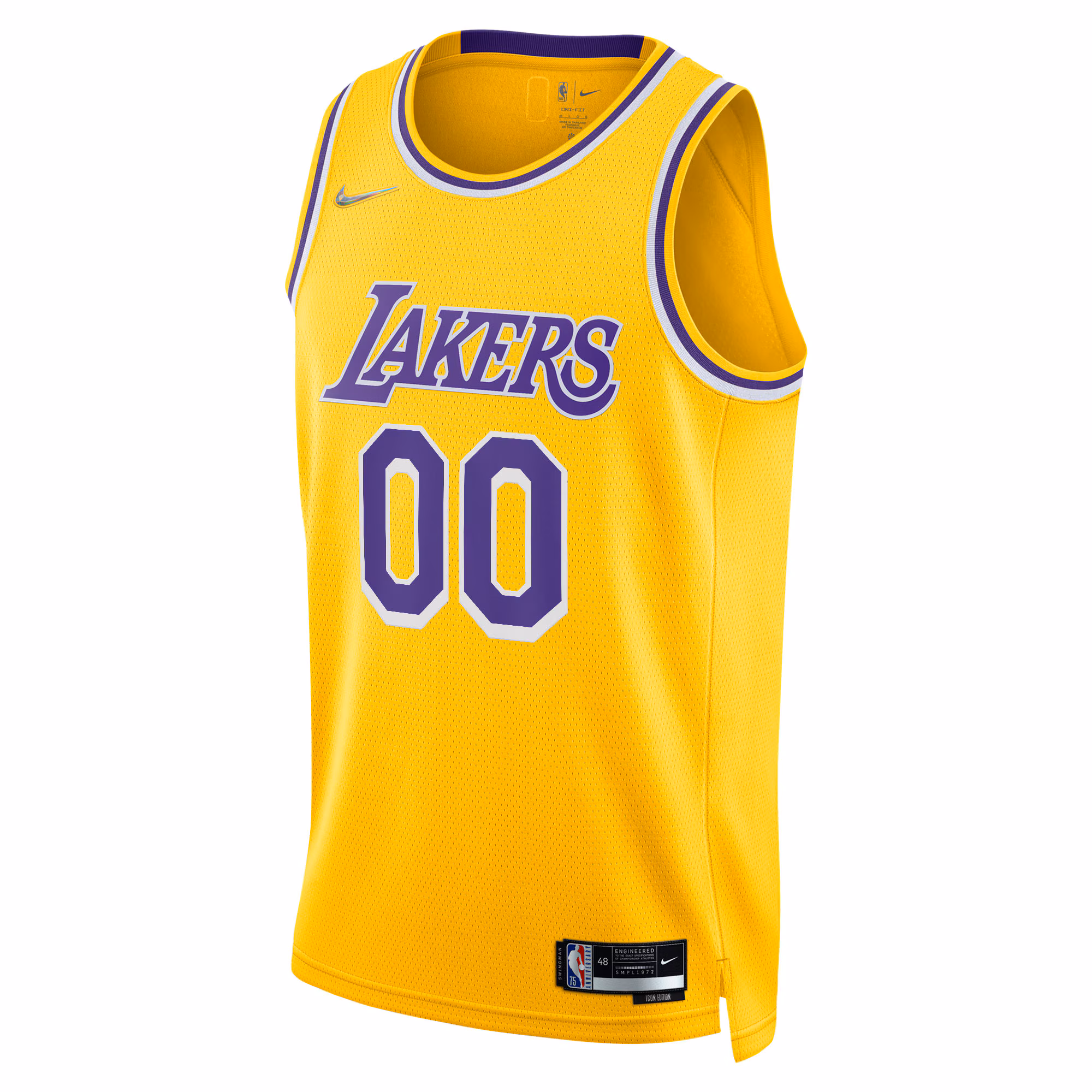 Los Angeles Lakers Nike 2021/22 Diamond Swingman Custom Jersey - Icon Edition - Gold
