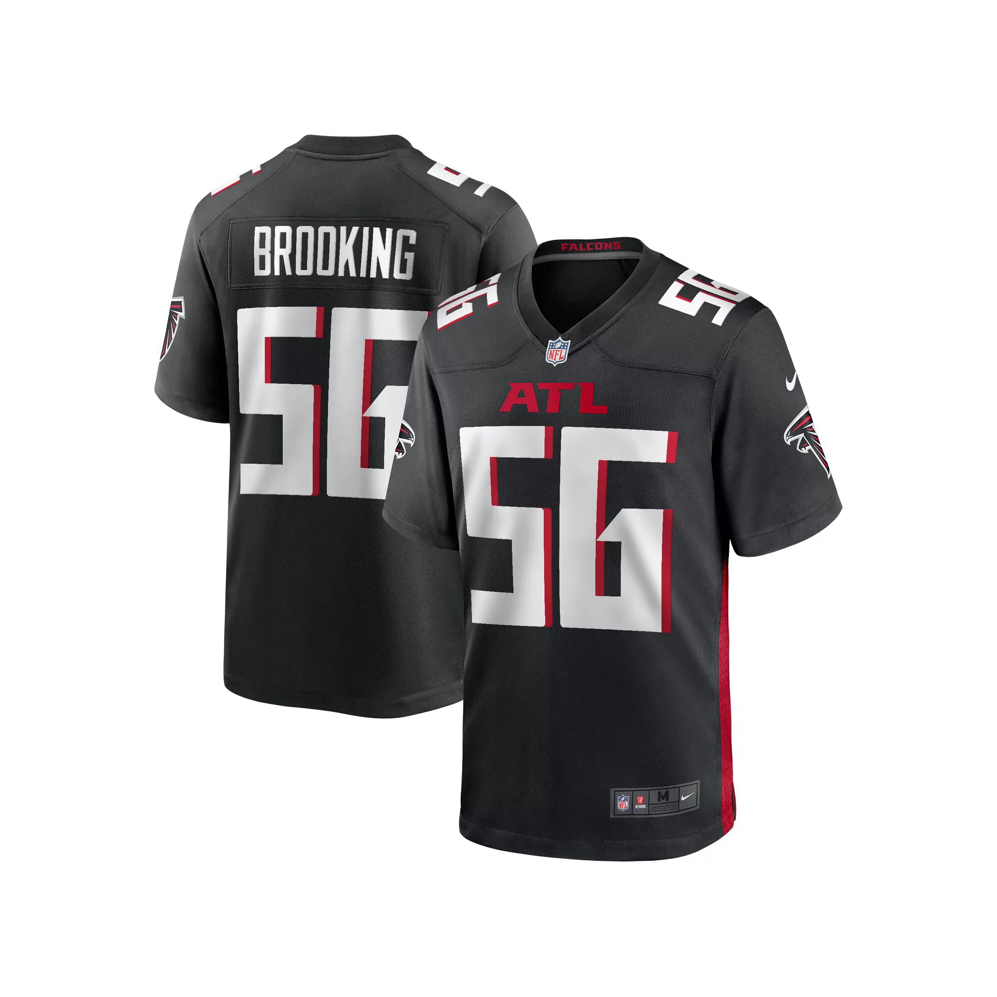 Men's Nike Keith Brooking Black Atlanta Falcons Game Retired Player Jersey