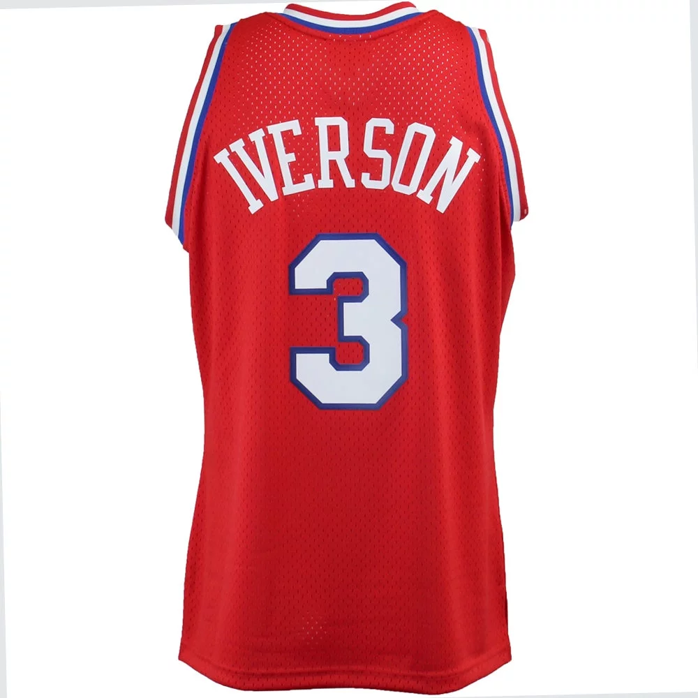 Mitchell & Ness Nba Swingman Jersey 76Ers Allen Iverson Mens Top Jersey - Red