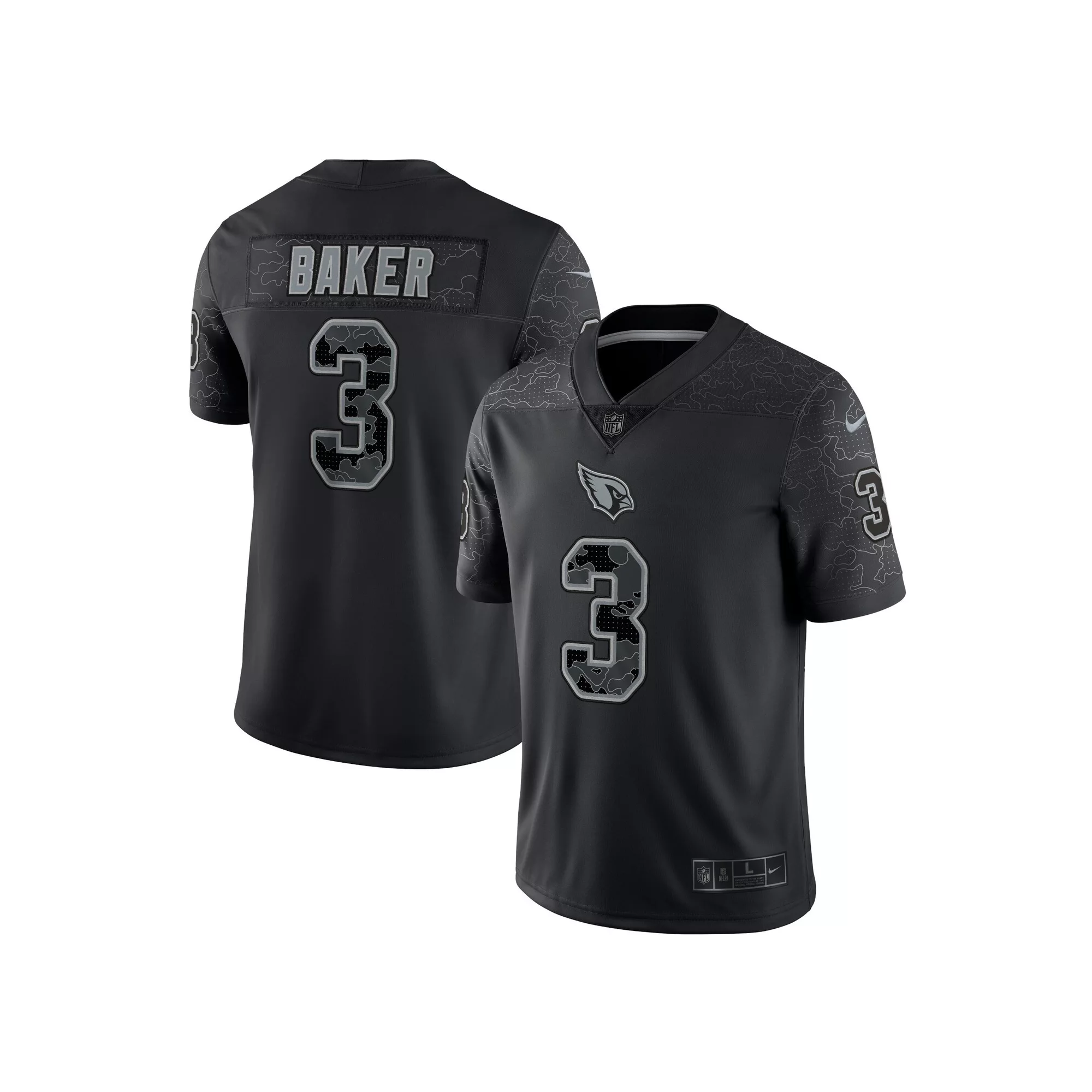 Men's Nike Budda Baker Black Arizona Cardinals RFLCTV Limited Jersey