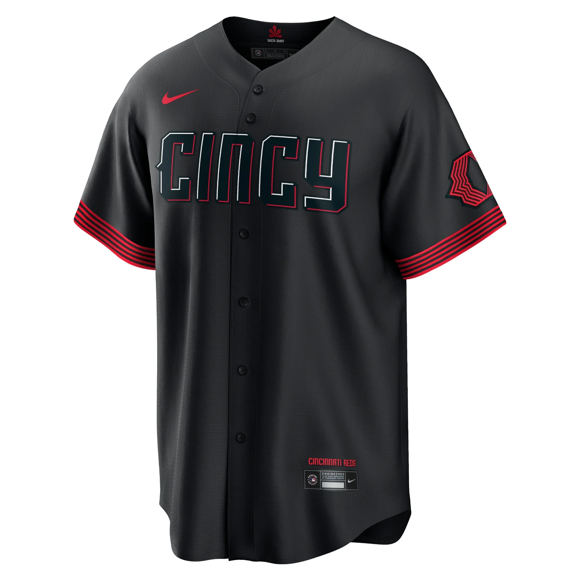 Men's Nike Black Cincinnati Reds City Connect Replica Jersey