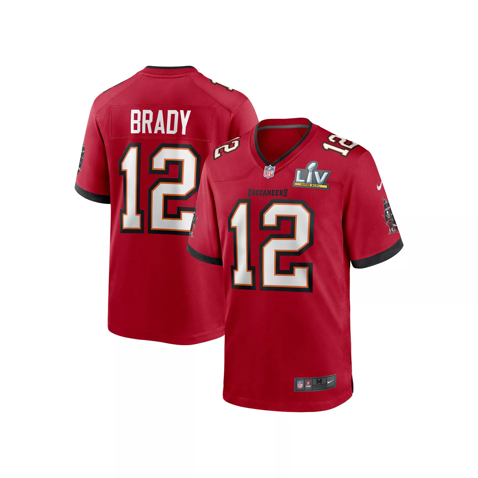 Men's Nike Tom Brady Red Tampa Bay Buccaneers Super Bowl LV Bound Game Jersey