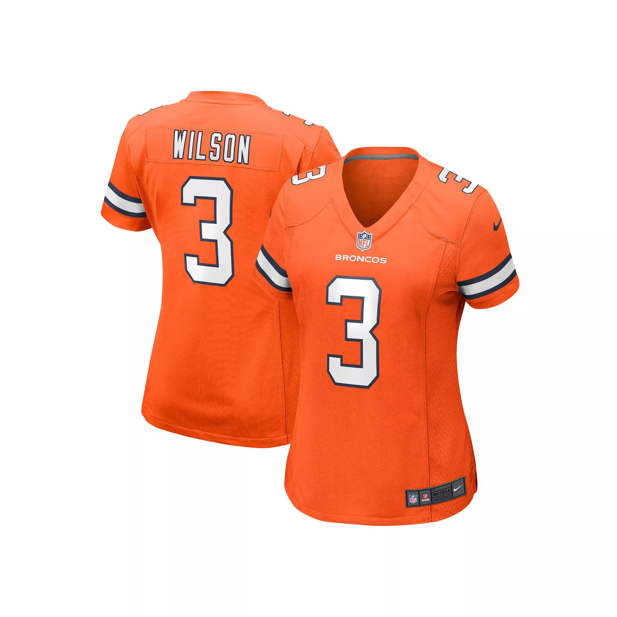 Women's Nike Russell Wilson Orange Denver Broncos Player Game Jersey