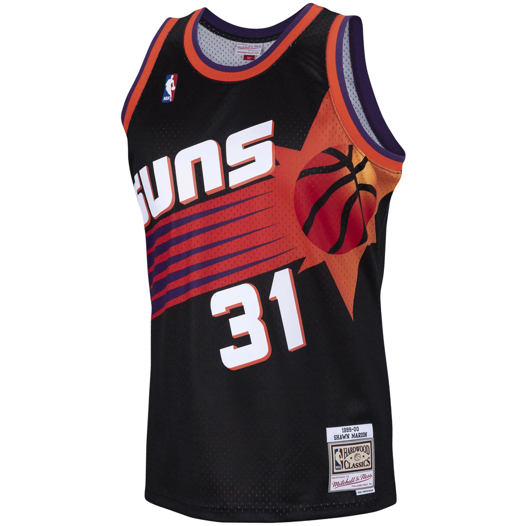 Men's Mitchell & Ness Shawn Marion Black Phoenix Suns 1999/00 Hardwood Classics Swingman Jersey