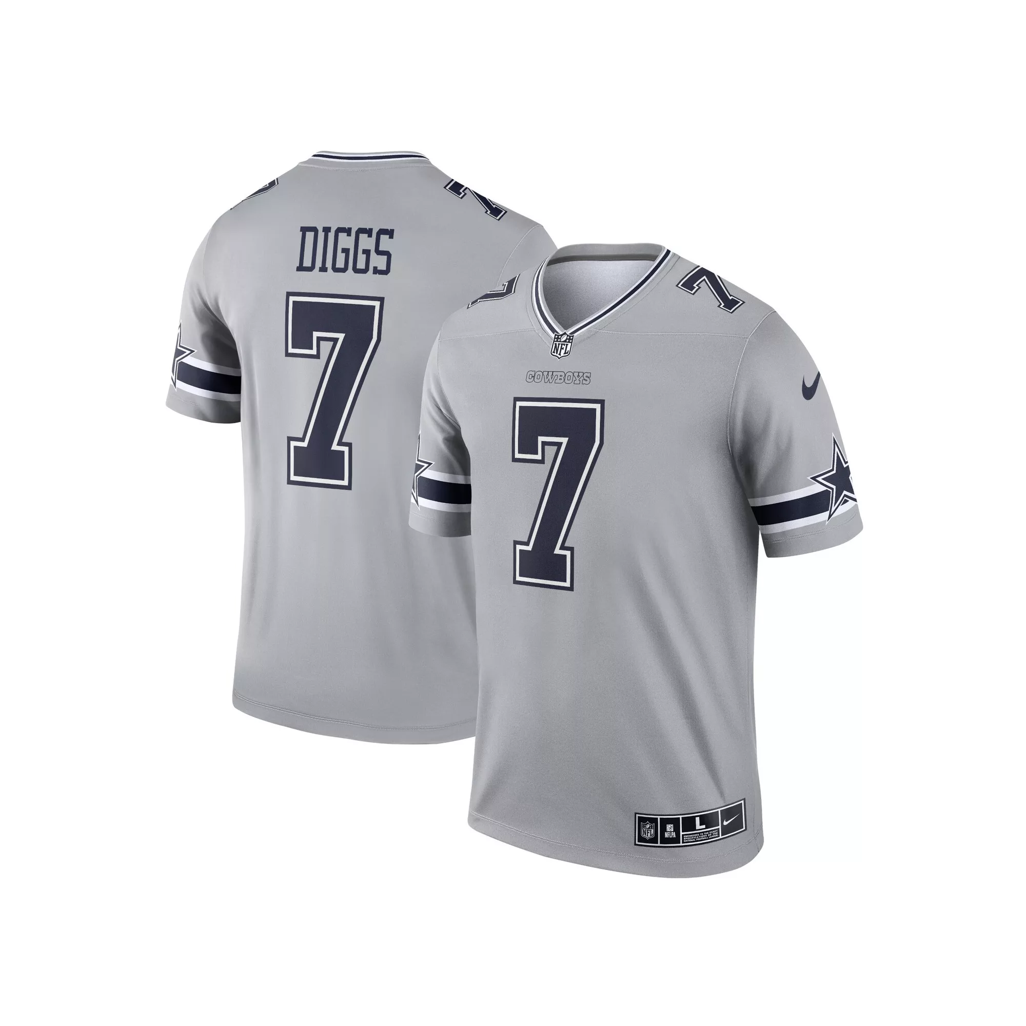Men's Nike Trevon Diggs Gray Dallas Cowboys Inverted Legend Jersey