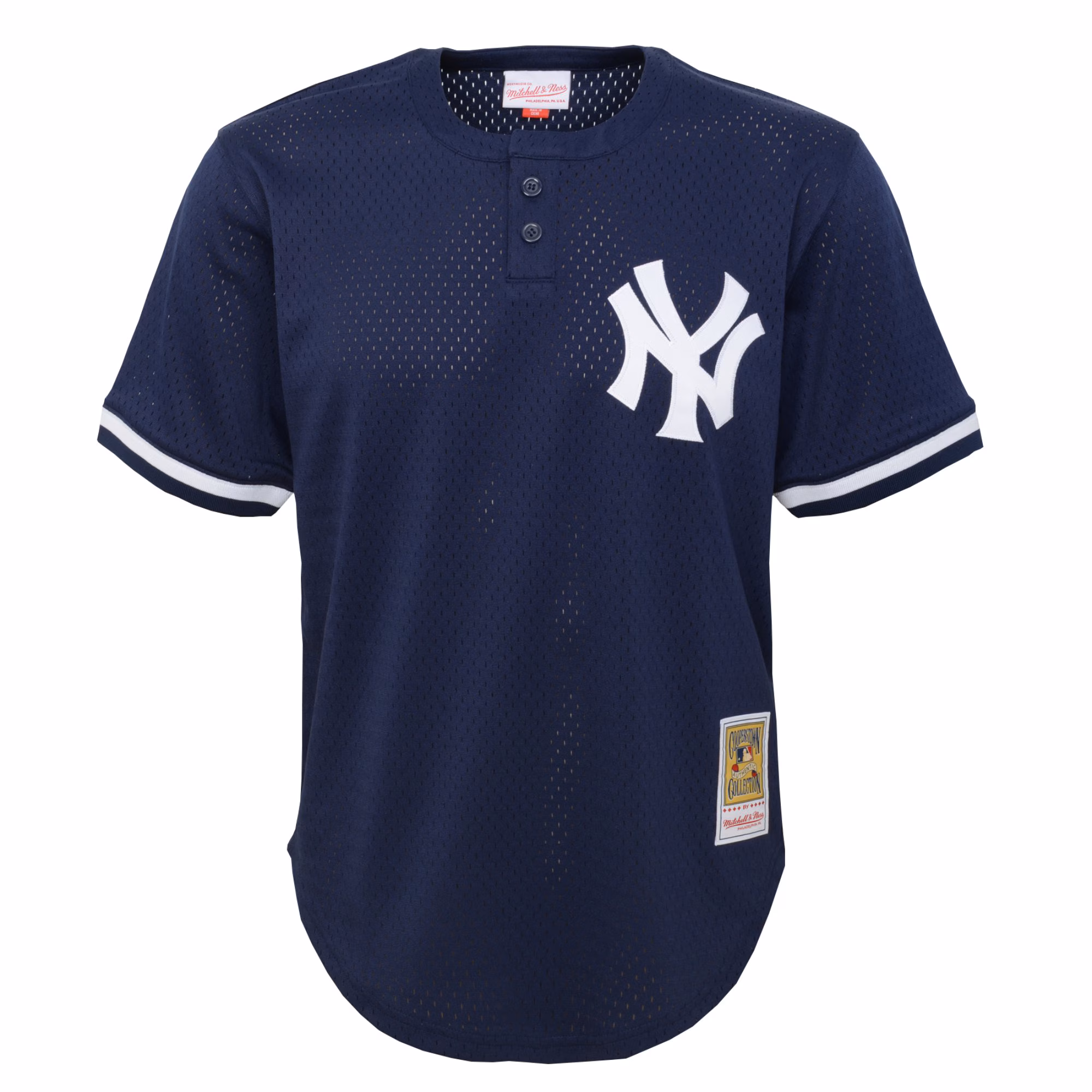 Derek Jeter New York Yankees Mitchell & Ness Youth Cooperstown Collection Mesh Batting Practice Jersey - Navy