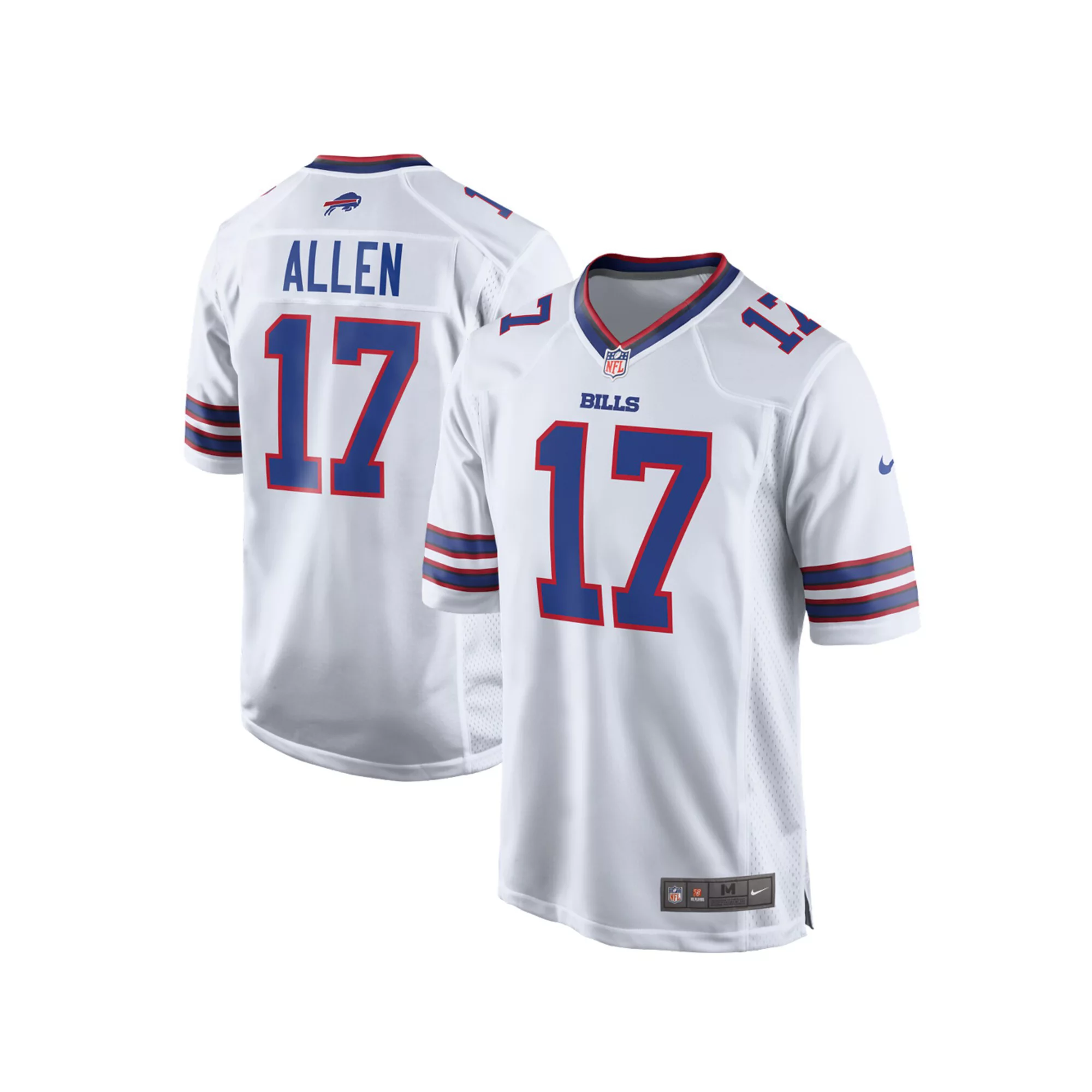 Men's Nike Josh Allen White Buffalo Bills Game Player Jersey
