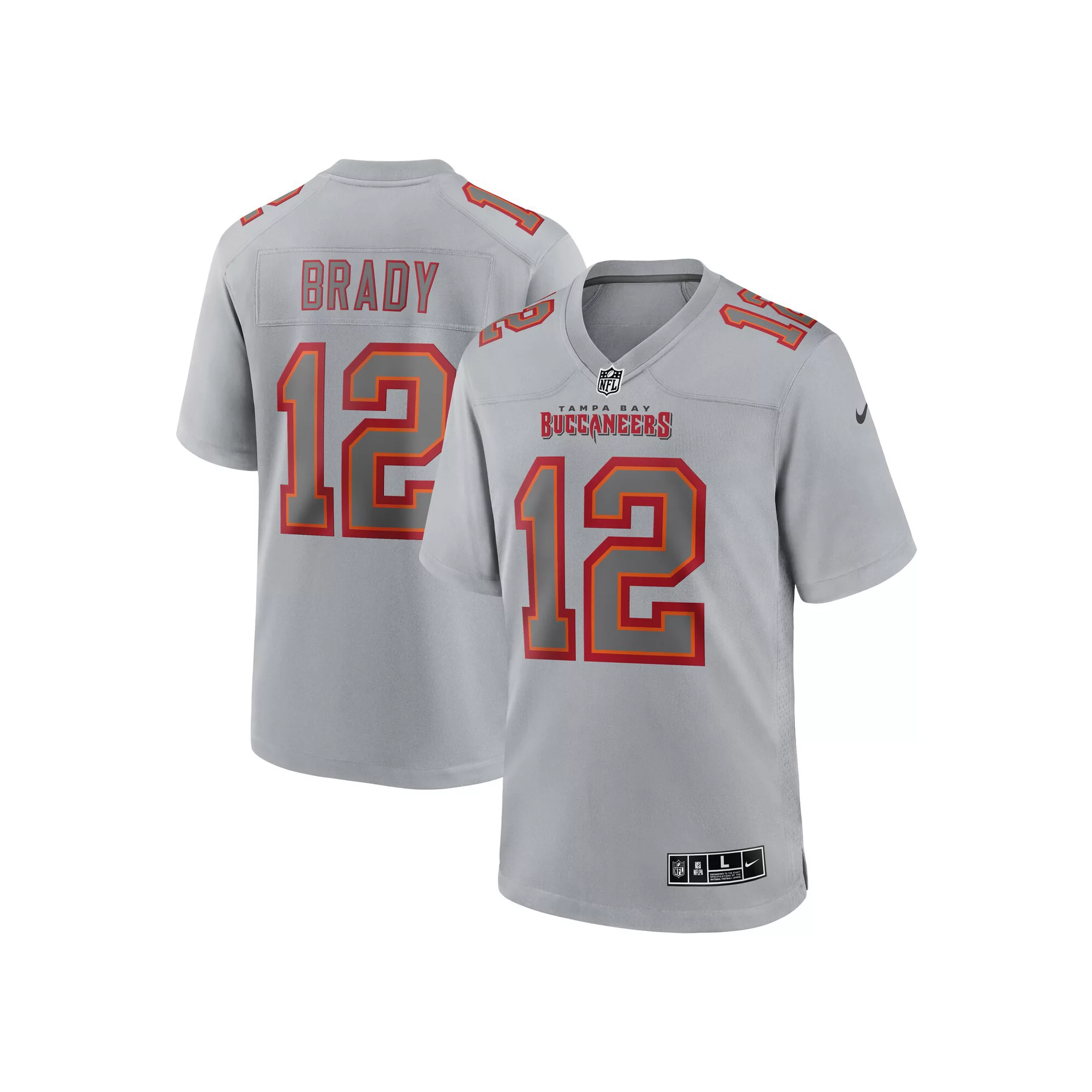 Men's Nike Tom Brady Gray Tampa Bay Buccaneers Atmosphere Fashion Game Jersey